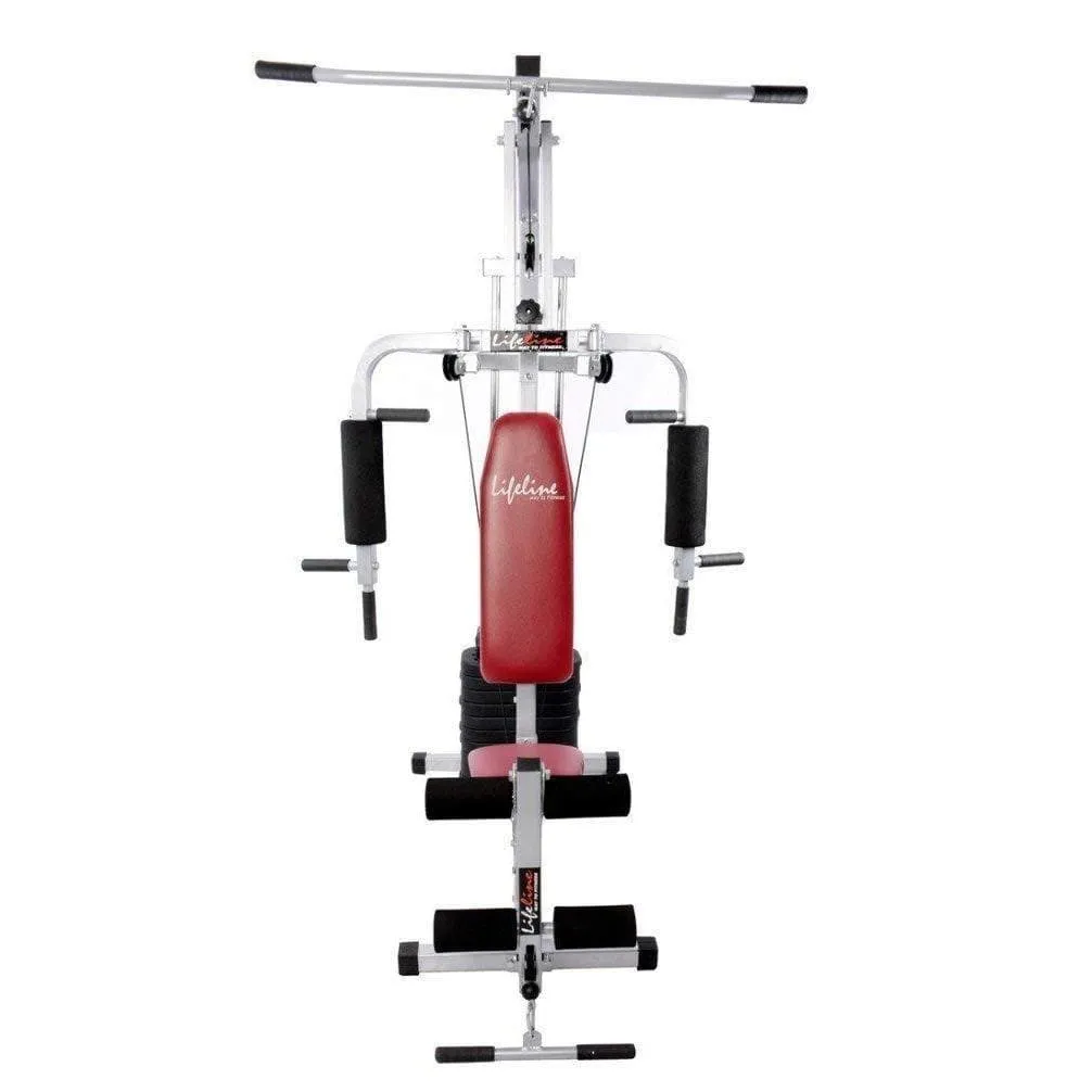 Lifeline Home Gym Setup 002 For Workout At Home Bundles With Resistance Band, Pull Reducer and Exercise Curve Bench 5501A || Available on EMI