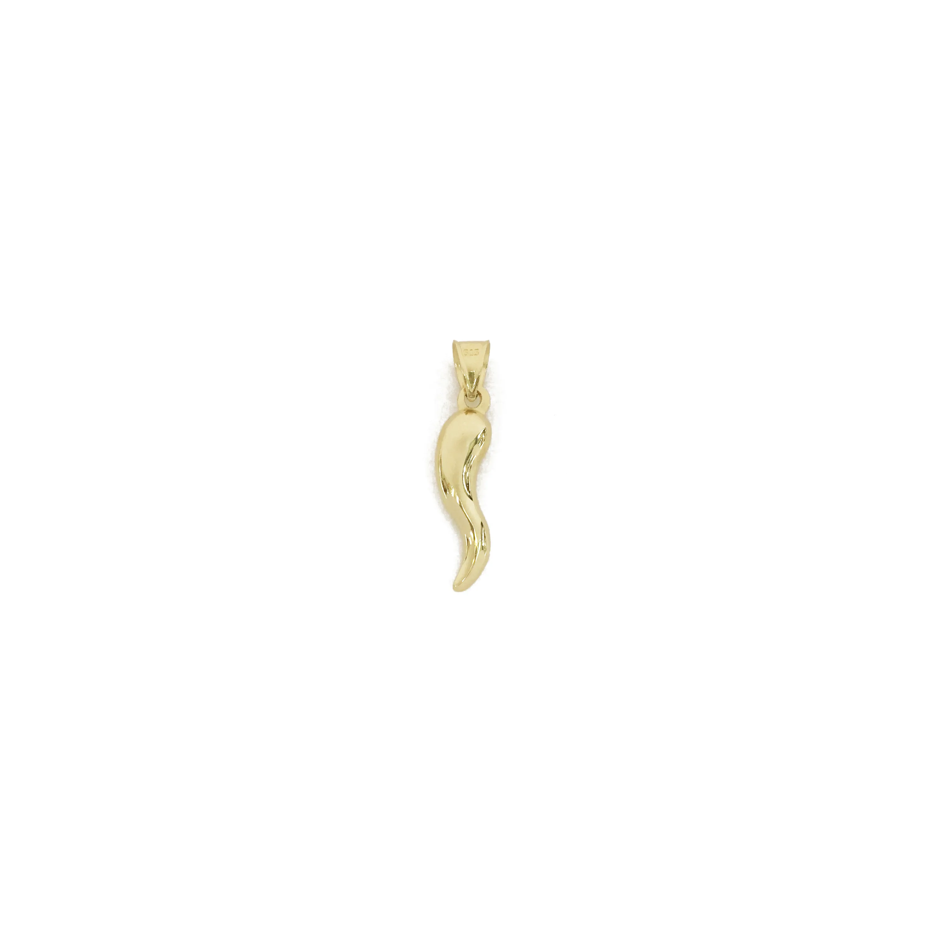 Lightweight Cornicello (Italian Horn) Pendant (14K)