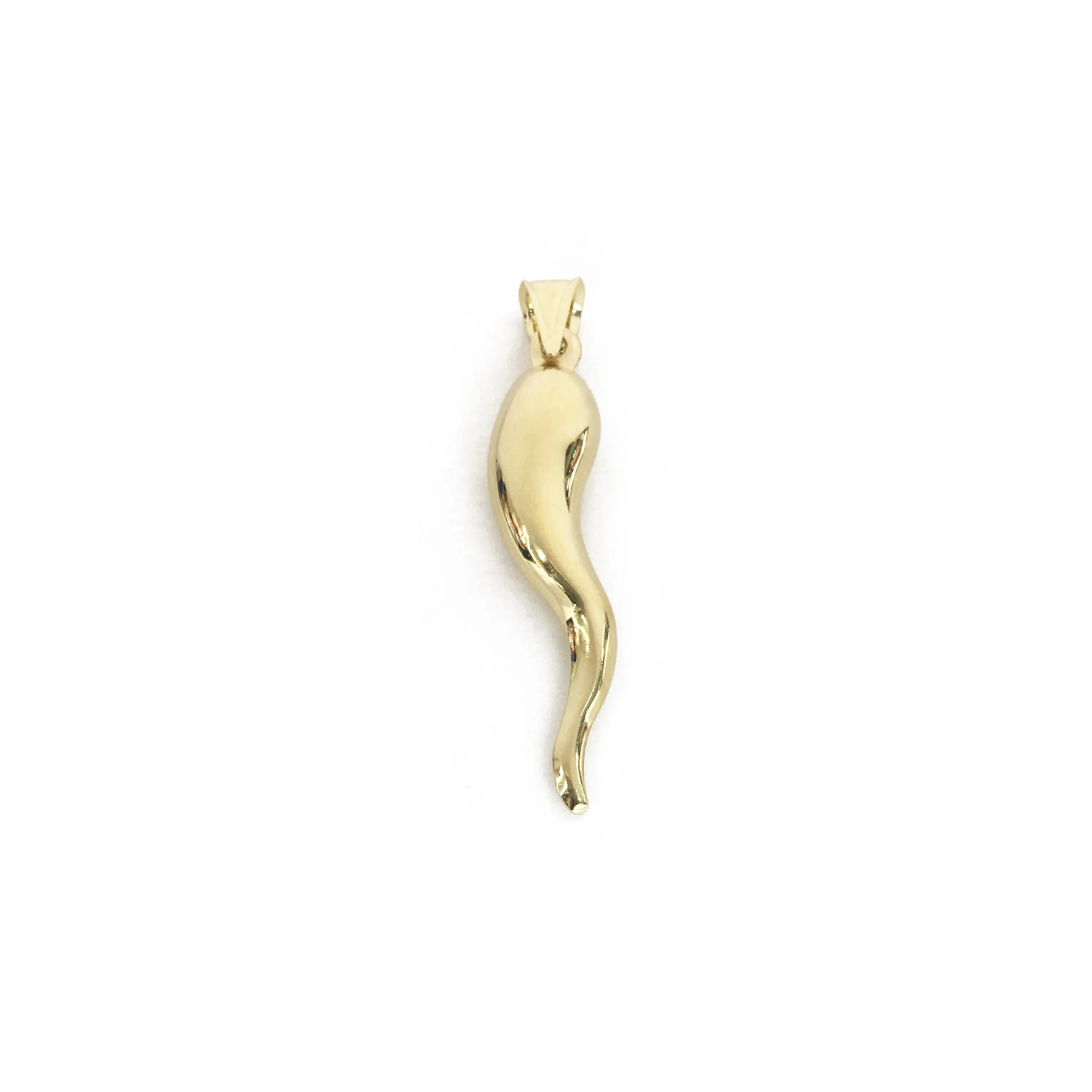 Lightweight Cornicello (Italian Horn) Pendant (14K)