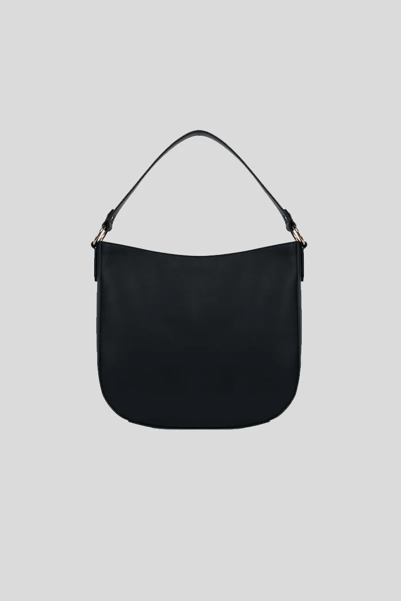 Lisbona Hobo Md Smooth Ecoleather - Black
