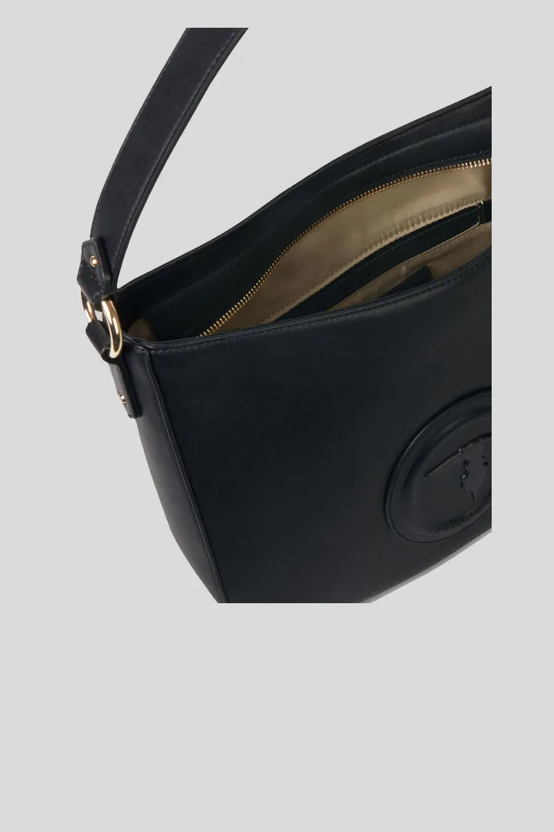 Lisbona Hobo Md Smooth Ecoleather - Black
