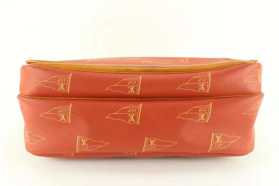 Louis Vuitton 1995 LV Cup Red Calvi Messenger 91lz817s