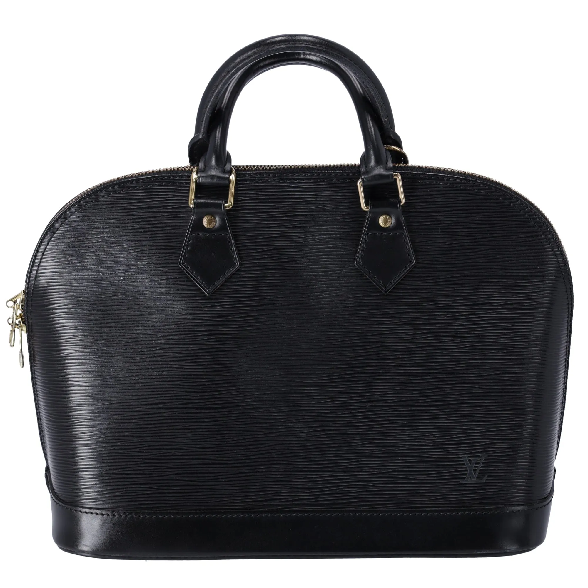 Louis Vuitton Alma Epi Dome Satchel Handbag M52142 Noir Black