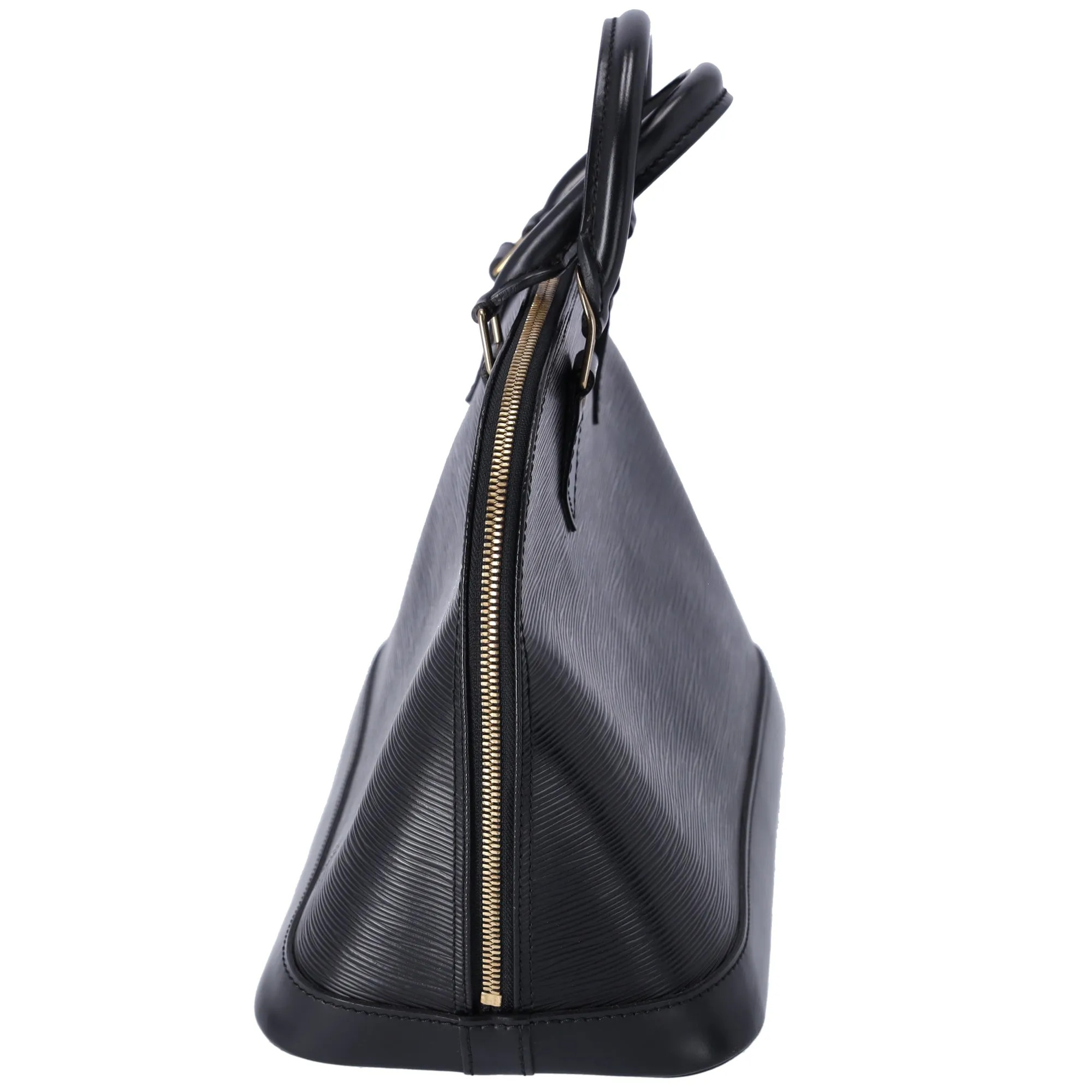 Louis Vuitton Alma Epi Dome Satchel Handbag M52142 Noir Black