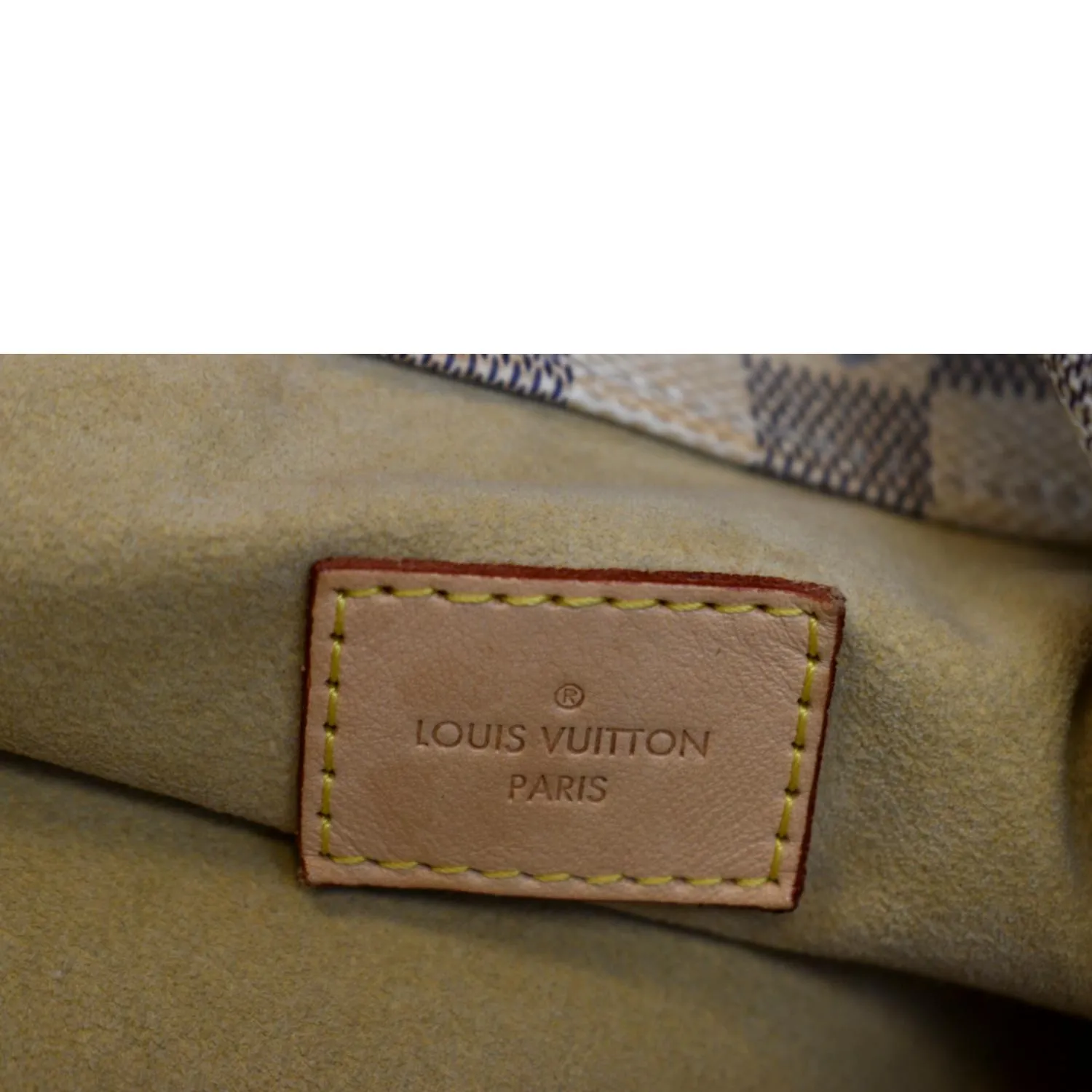LOUIS VUITTON Artsy MM Damier Azur Hobo Bag White