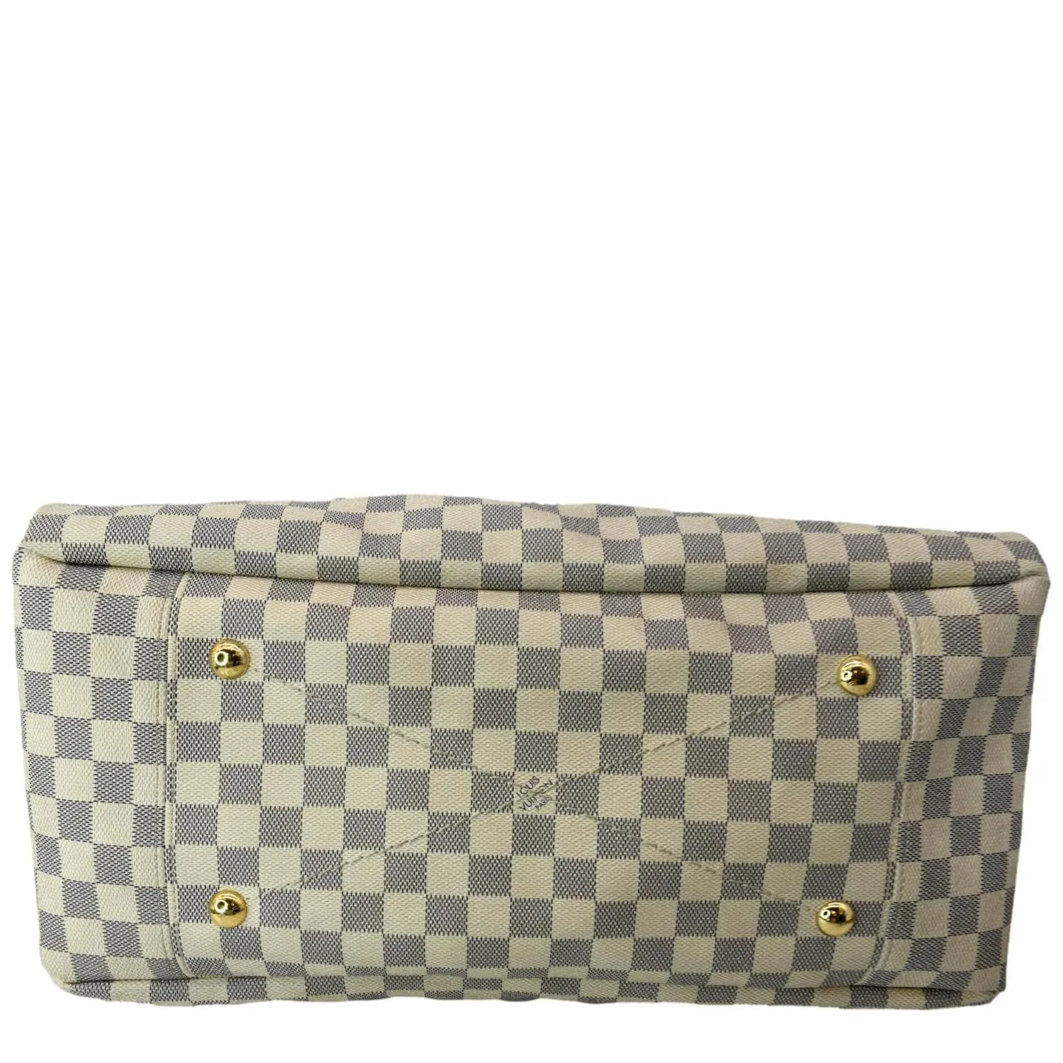 LOUIS VUITTON Artsy MM Damier Azur Hobo Bag White
