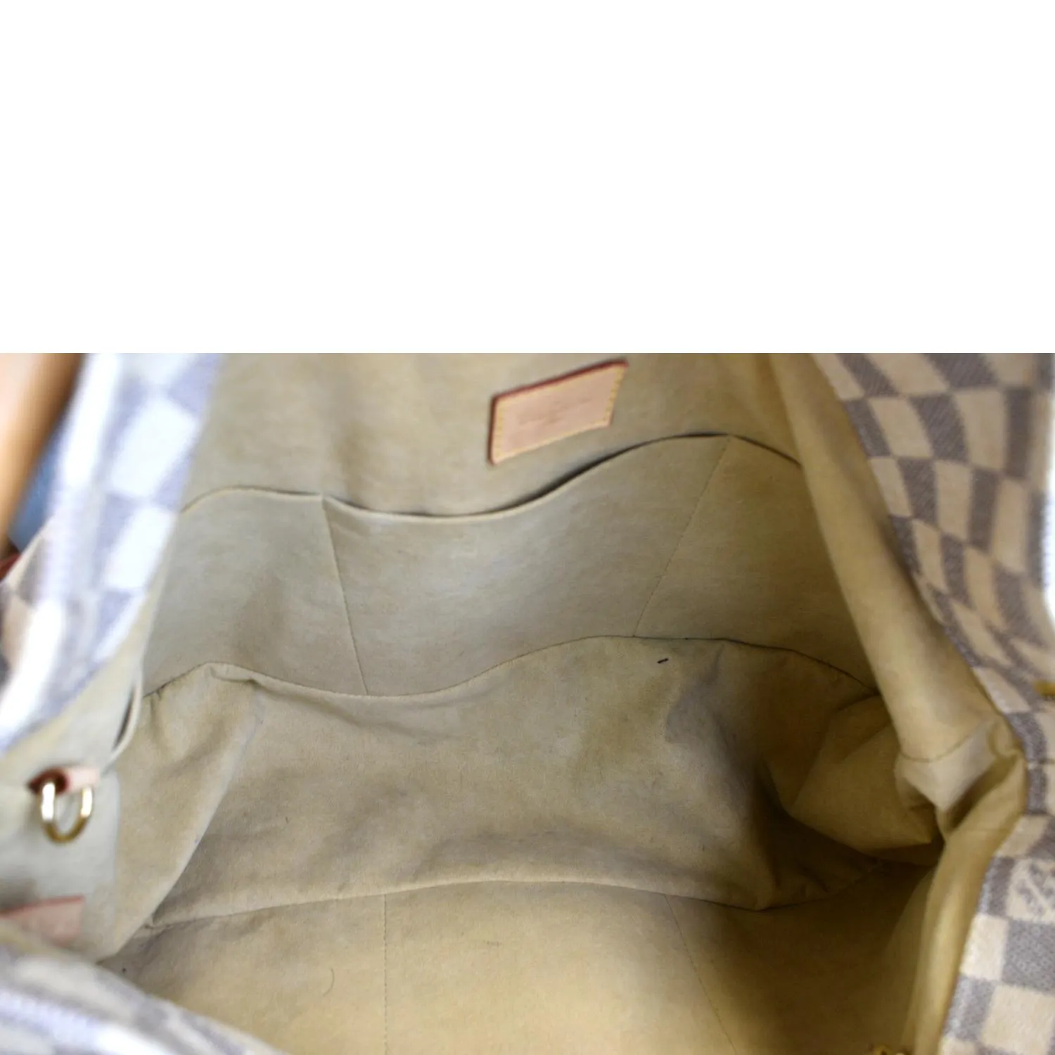 LOUIS VUITTON Artsy MM Damier Azur Hobo Bag White