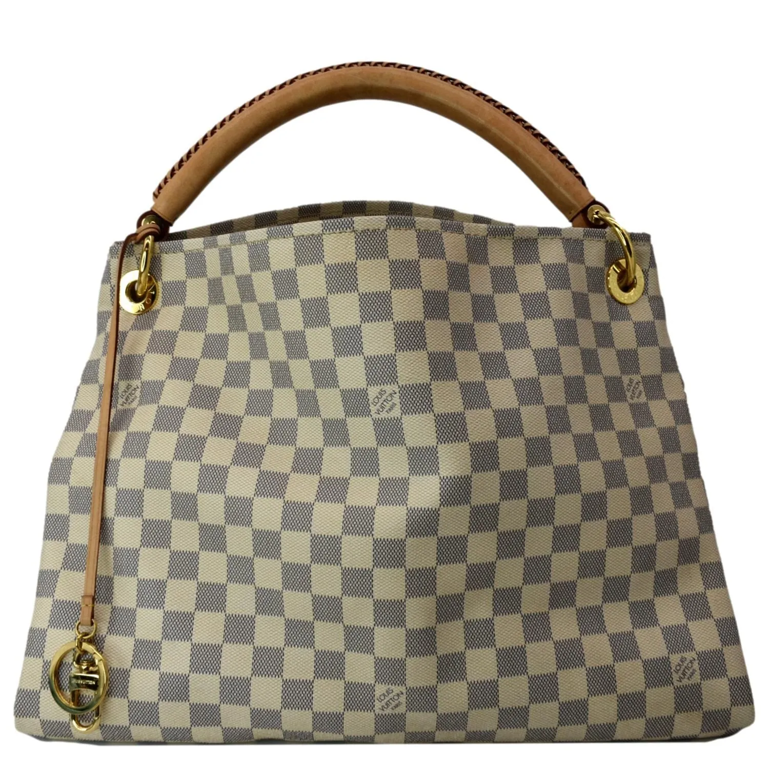 LOUIS VUITTON Artsy MM Damier Azur Hobo Bag White