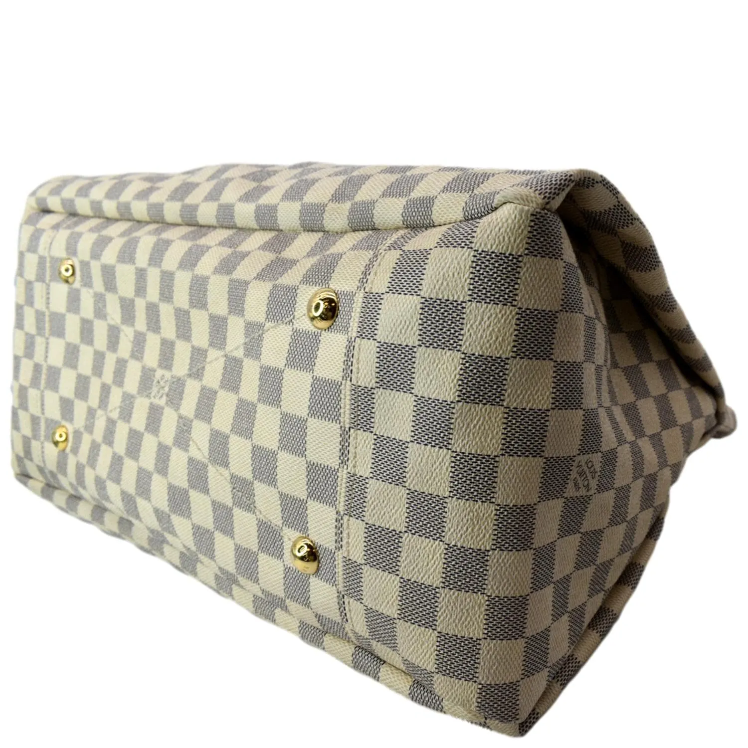 LOUIS VUITTON Artsy MM Damier Azur Hobo Bag White