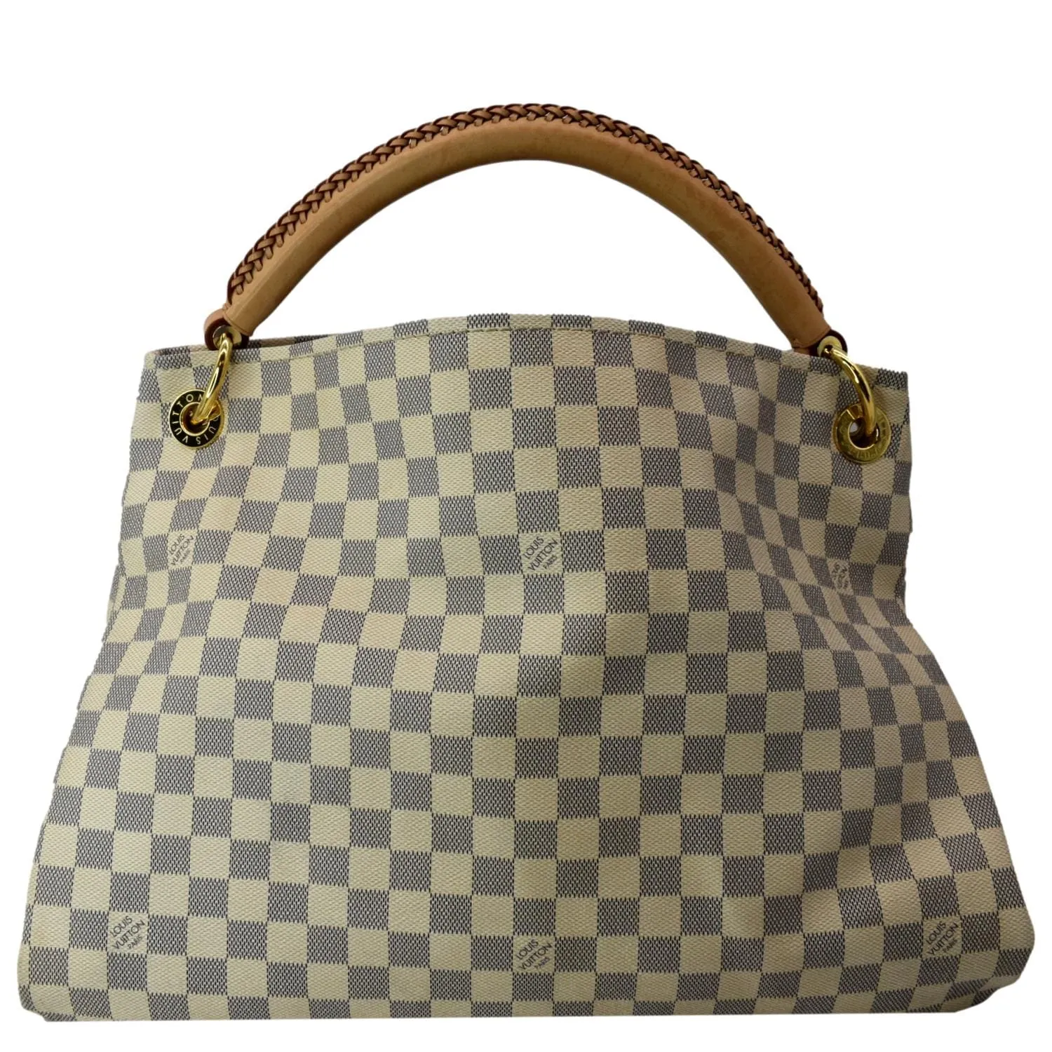 LOUIS VUITTON Artsy MM Damier Azur Hobo Bag White