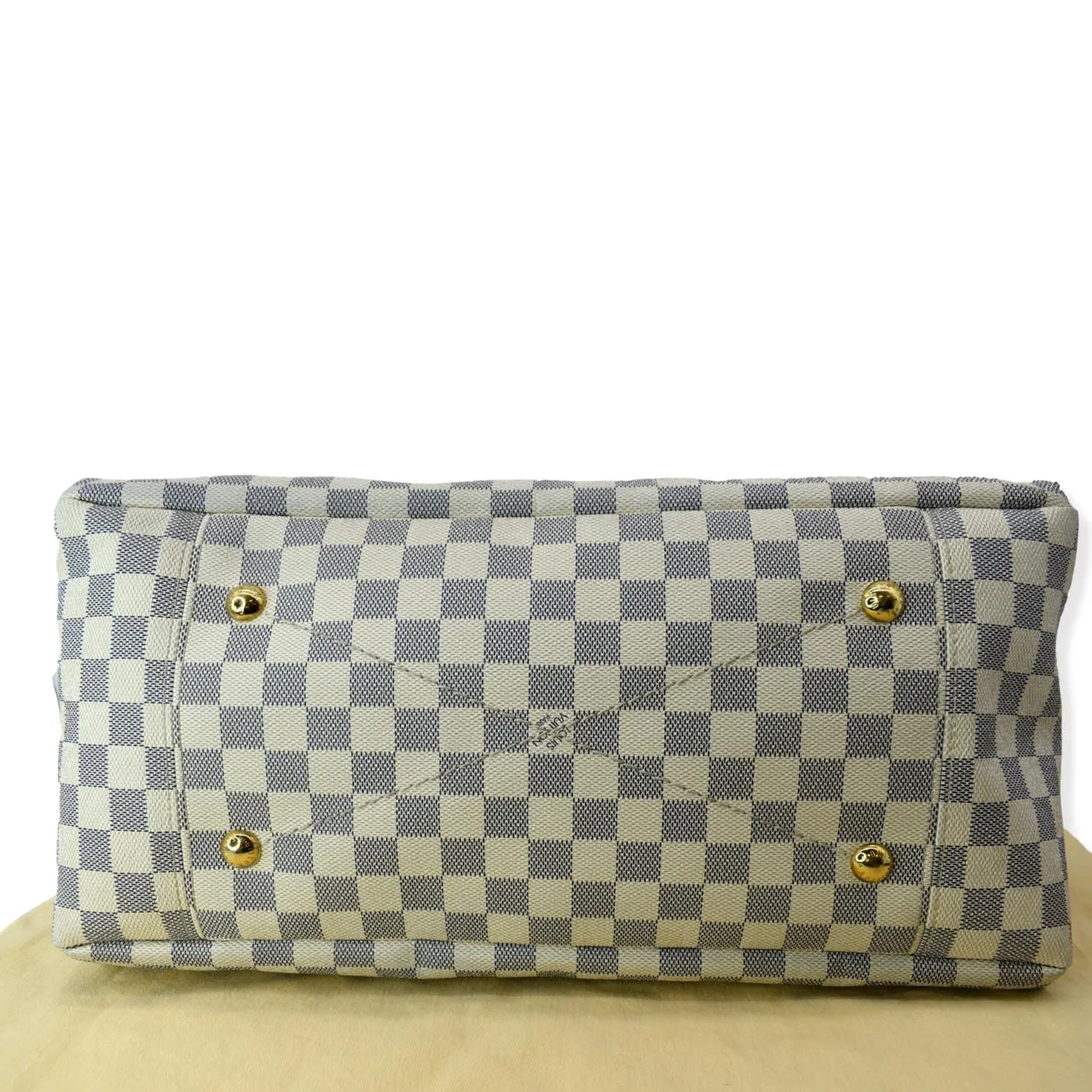 LOUIS VUITTON Artsy MM Damier Azur Hobo Bag White