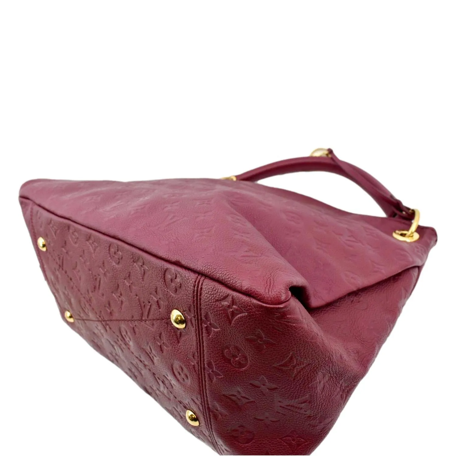 LOUIS VUITTON Artsy MM Empreinte Leather Hobo Bag Plum