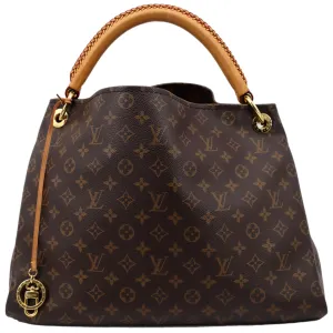 LOUIS VUITTON Artsy MM Monogram Canvas Hobo Bag Brown