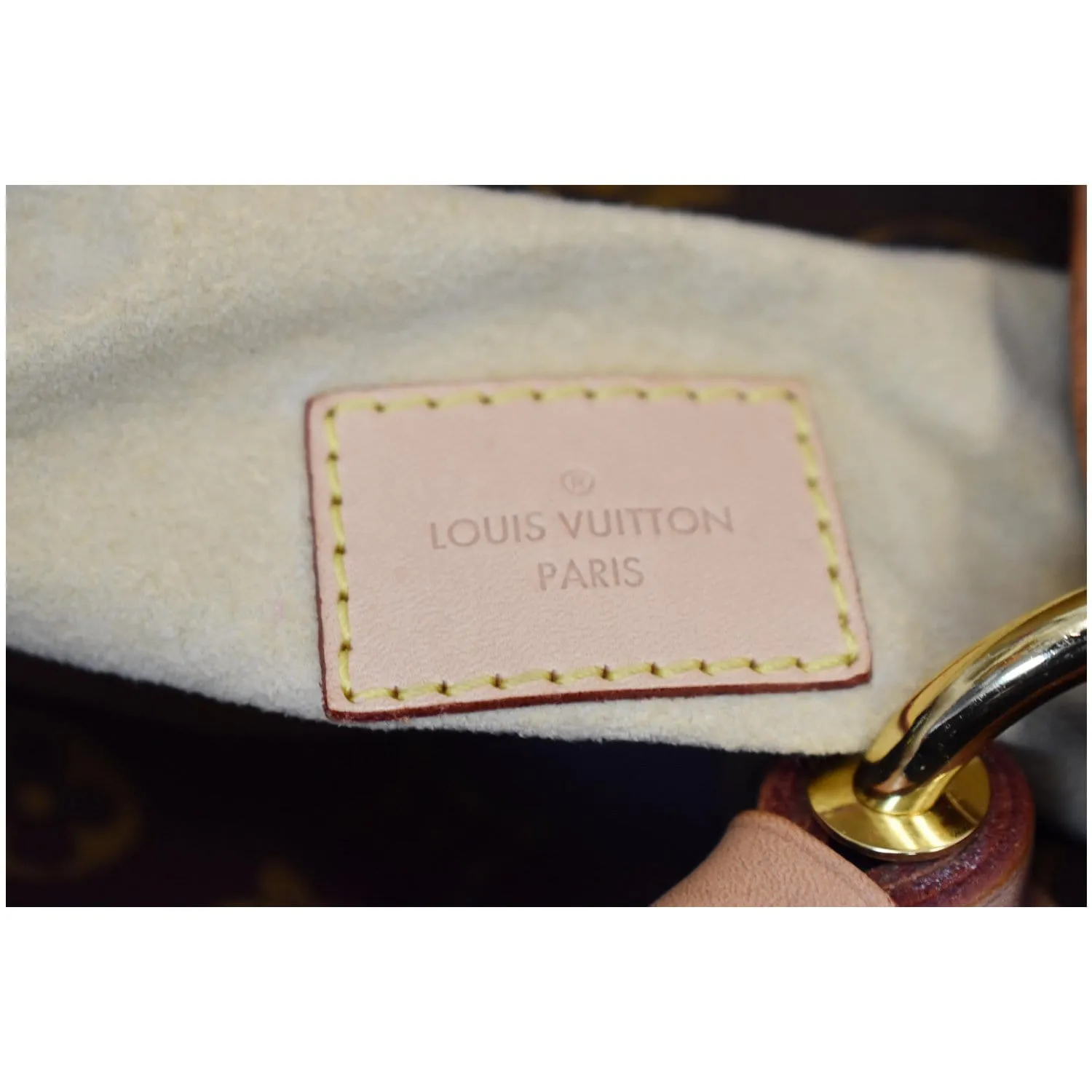 LOUIS VUITTON Artsy MM Monogram Canvas Hobo Bag Brown