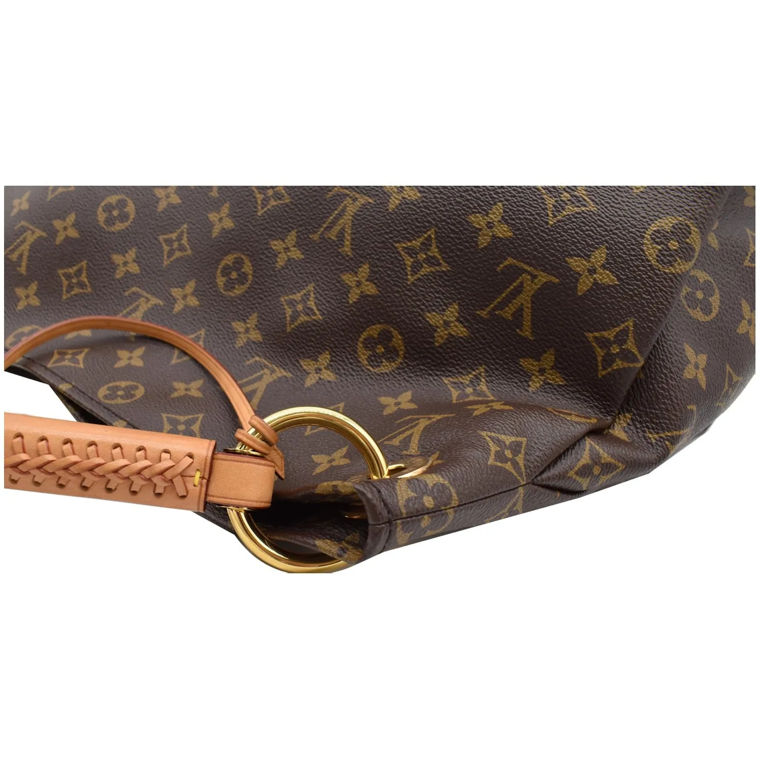 LOUIS VUITTON Artsy MM Monogram Canvas Hobo Bag Brown
