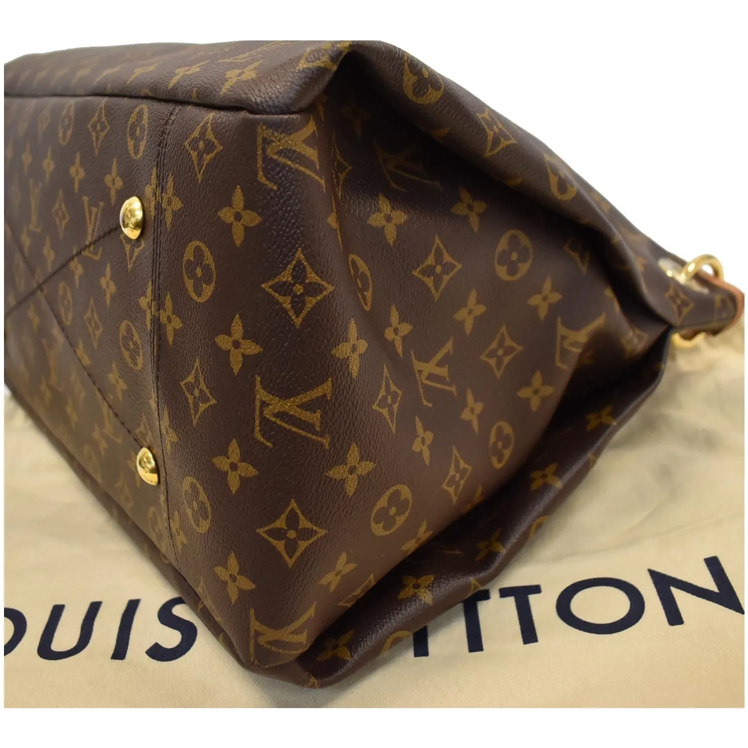 LOUIS VUITTON Artsy MM Monogram Canvas Hobo Bag Brown