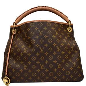 LOUIS VUITTON Artsy MM Monogram Canvas Hobo Bag Brown
