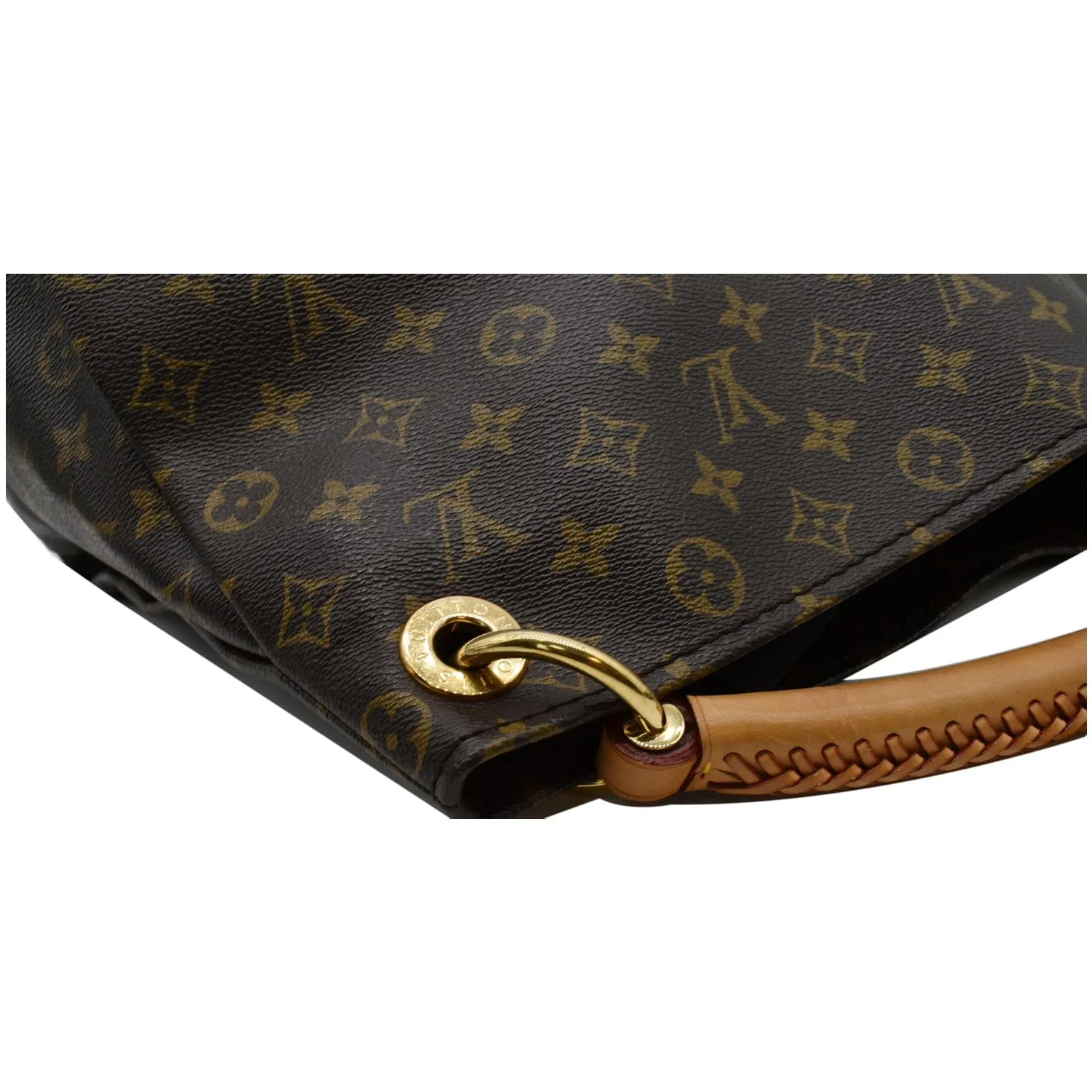 LOUIS VUITTON Artsy MM Monogram Canvas Hobo Bag Brown