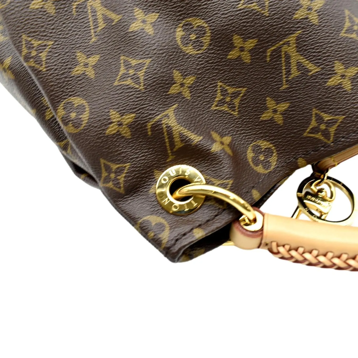 LOUIS VUITTON Artsy MM Monogram Canvas Hobo Bag Brown