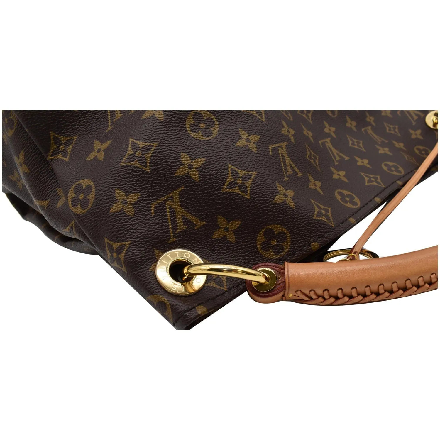 LOUIS VUITTON Artsy MM Monogram Canvas Hobo Bag Brown
