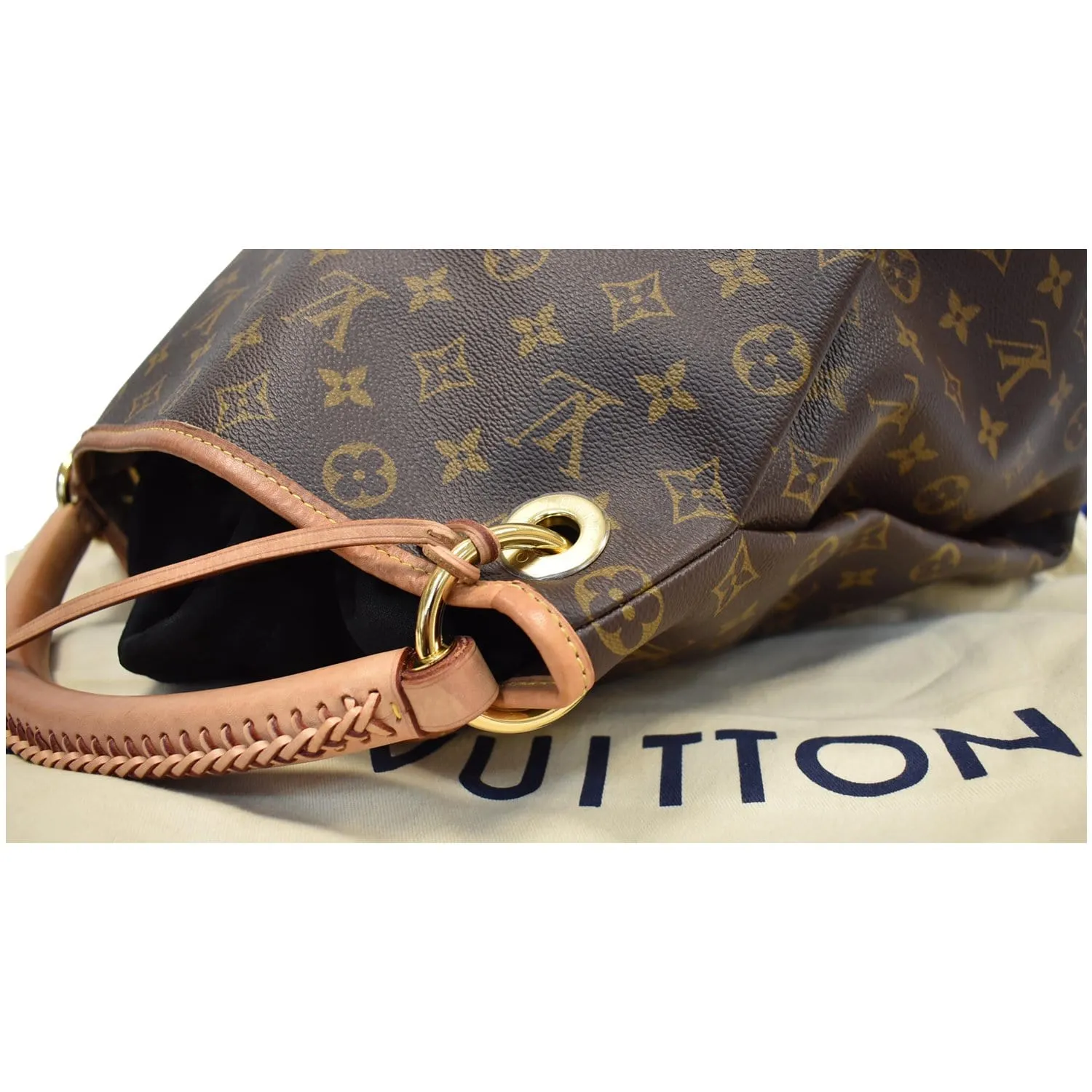 LOUIS VUITTON Artsy MM Monogram Canvas Hobo Bag Brown