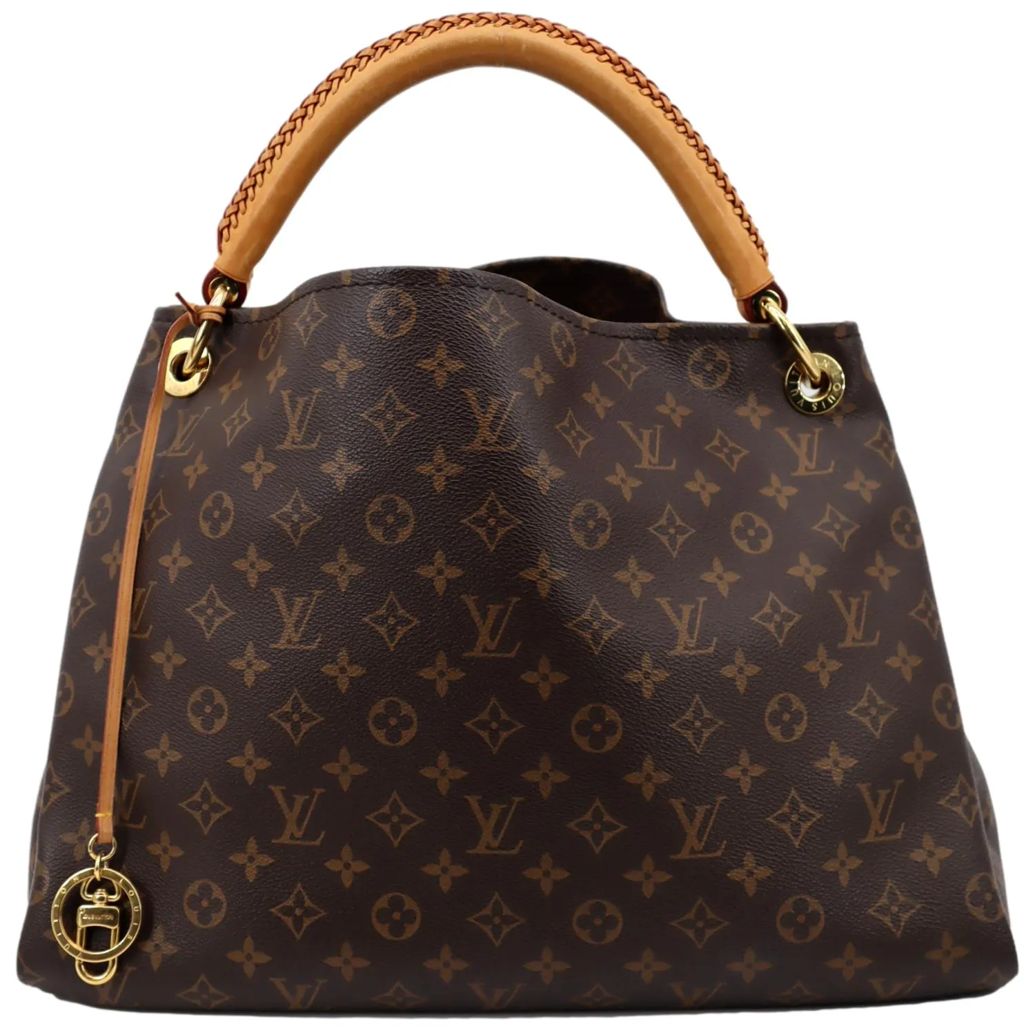 LOUIS VUITTON Artsy MM Monogram Canvas Hobo Bag Brown