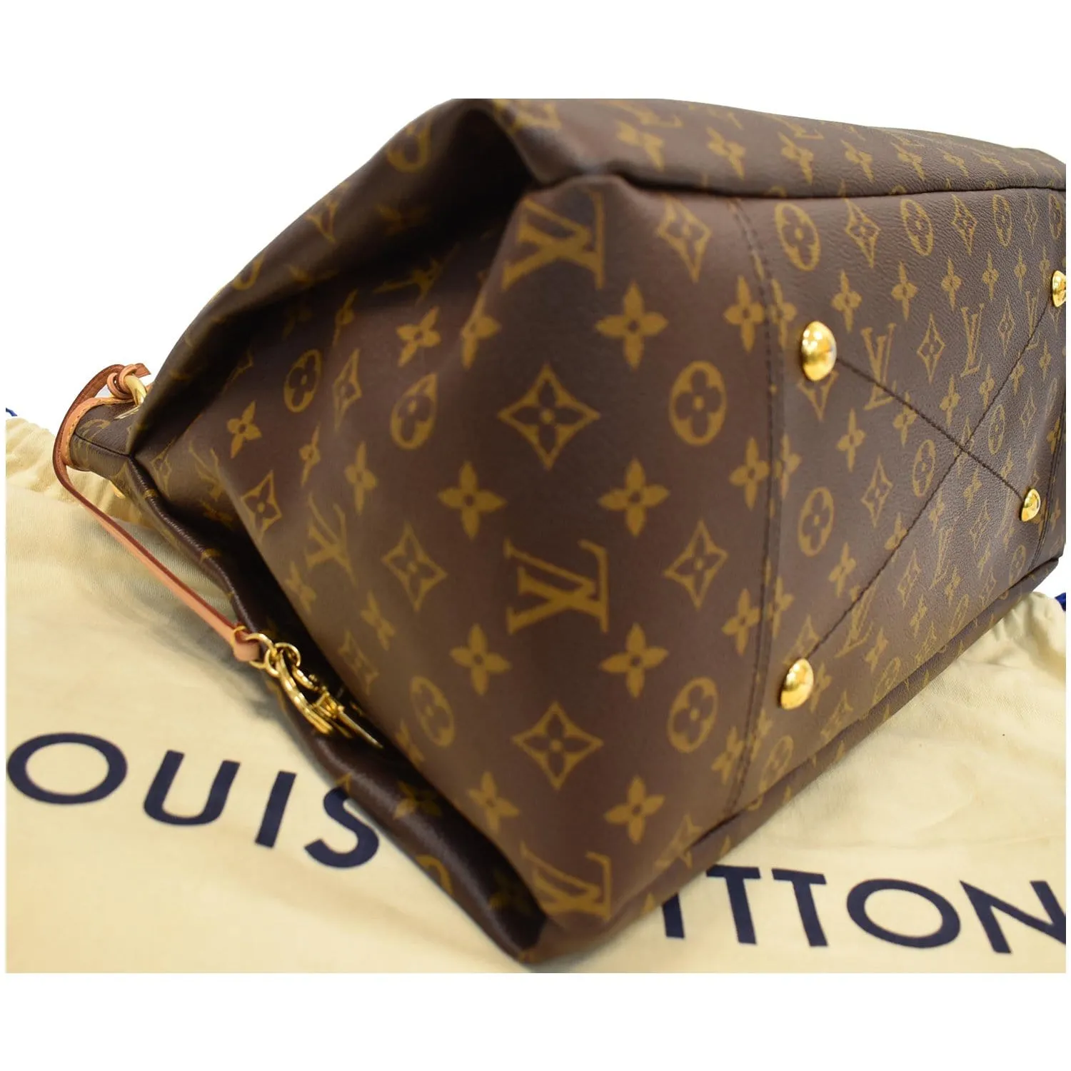LOUIS VUITTON Artsy MM Monogram Canvas Hobo Bag Brown