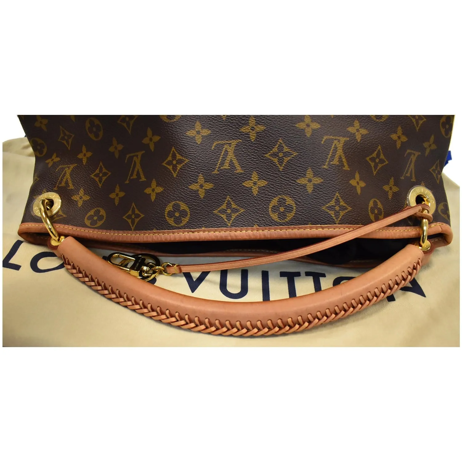 LOUIS VUITTON Artsy MM Monogram Canvas Hobo Bag Brown