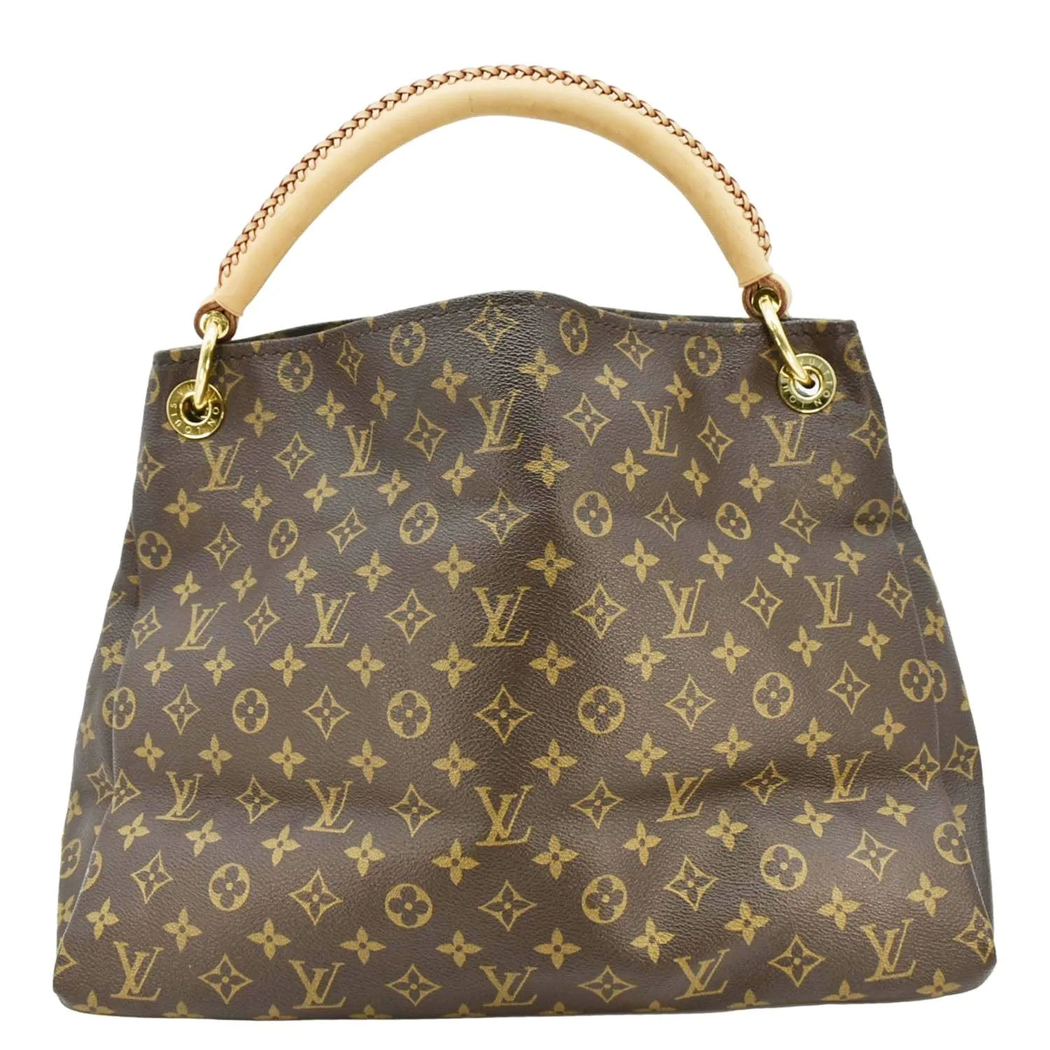 LOUIS VUITTON Artsy MM Monogram Canvas Hobo Shoulder Bag Brown