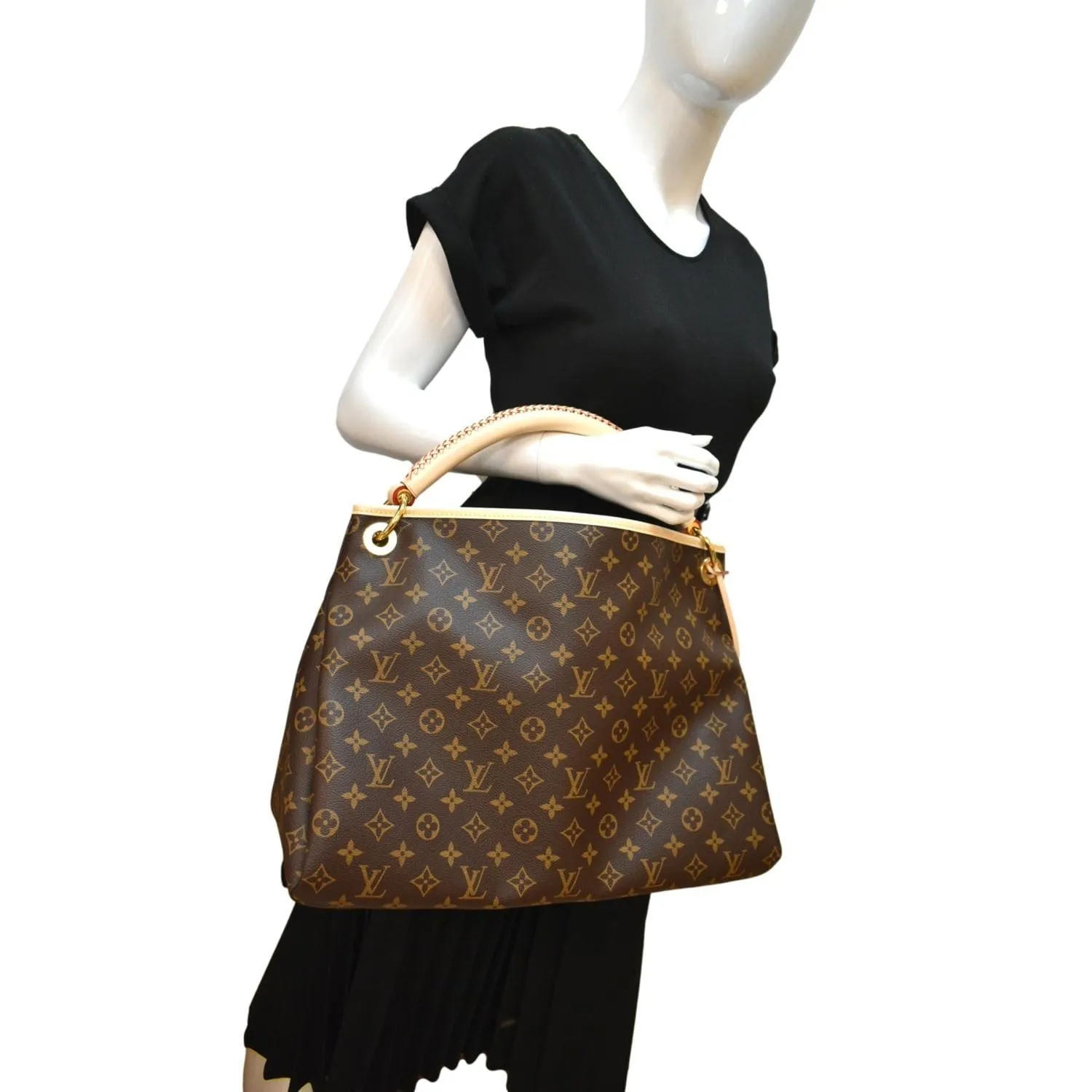 LOUIS VUITTON Artsy MM NM Monogram Canvas Hobo Bag Brown - Hot Deals