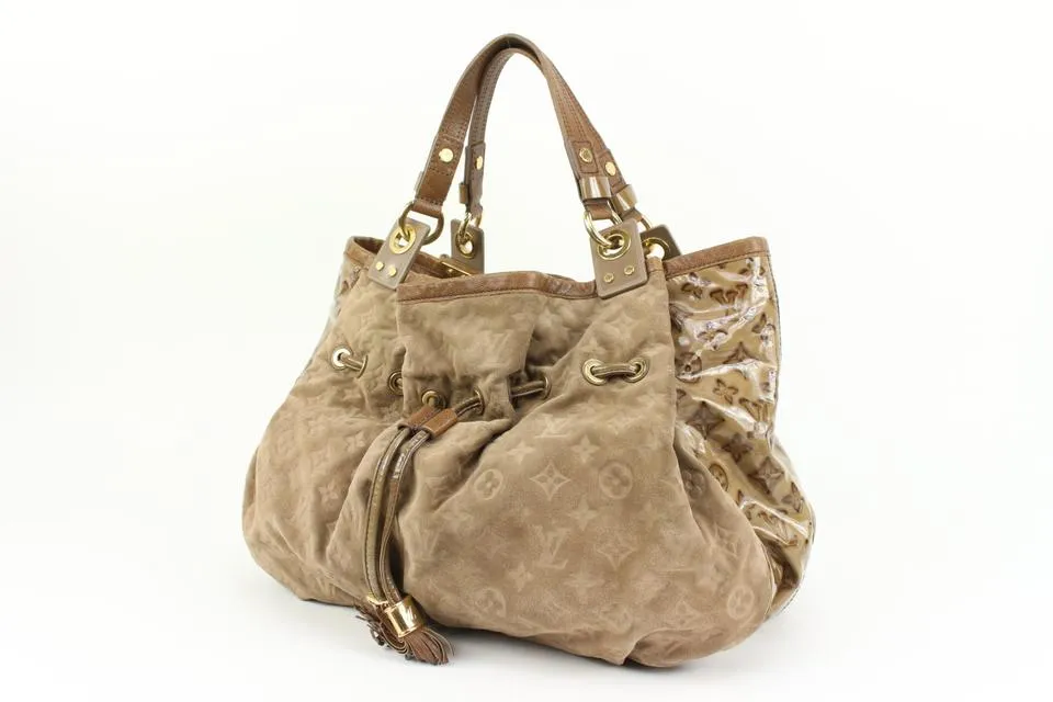 Louis Vuitton Brown Suede x Patent Irene Coco Hobo Bag 67lk322s