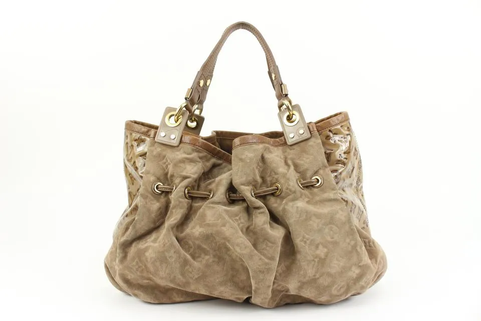 Louis Vuitton Brown Suede x Patent Irene Coco Hobo Bag 67lk322s