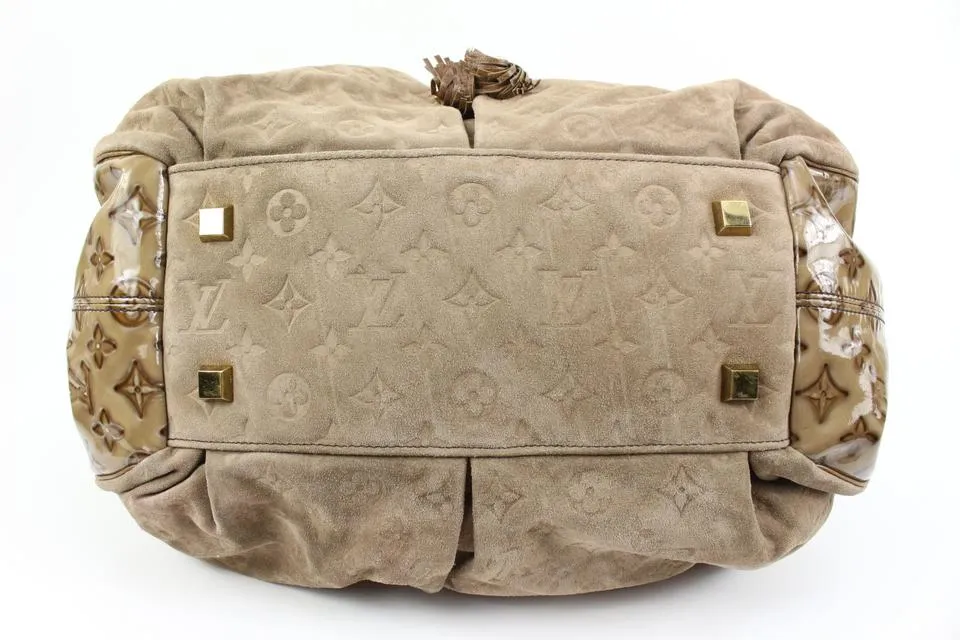Louis Vuitton Brown Suede x Patent Irene Coco Hobo Bag 67lk322s