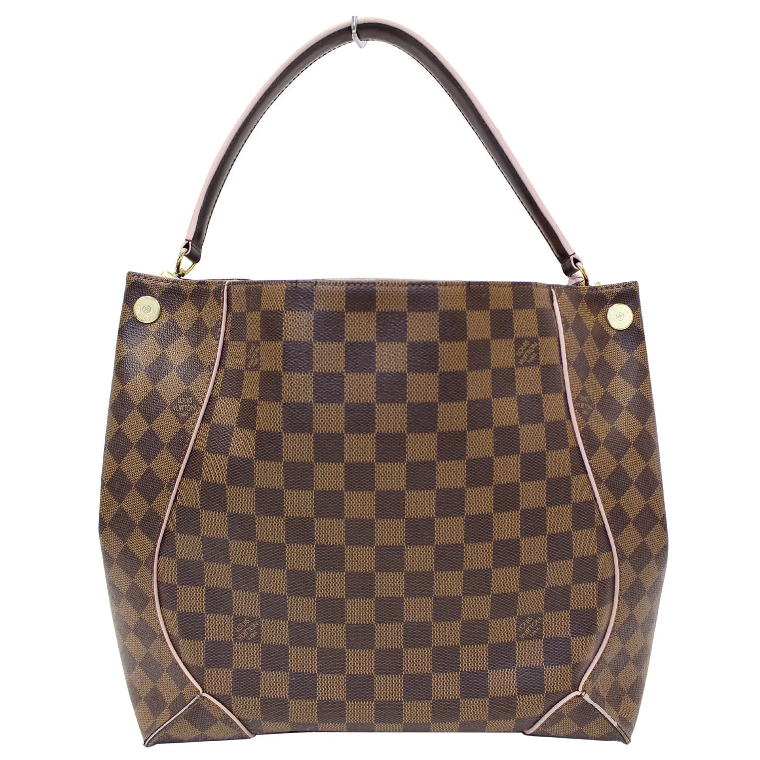 LOUIS VUITTON Caissa Damier Ebene Hobo Bag Rose Ballerine
