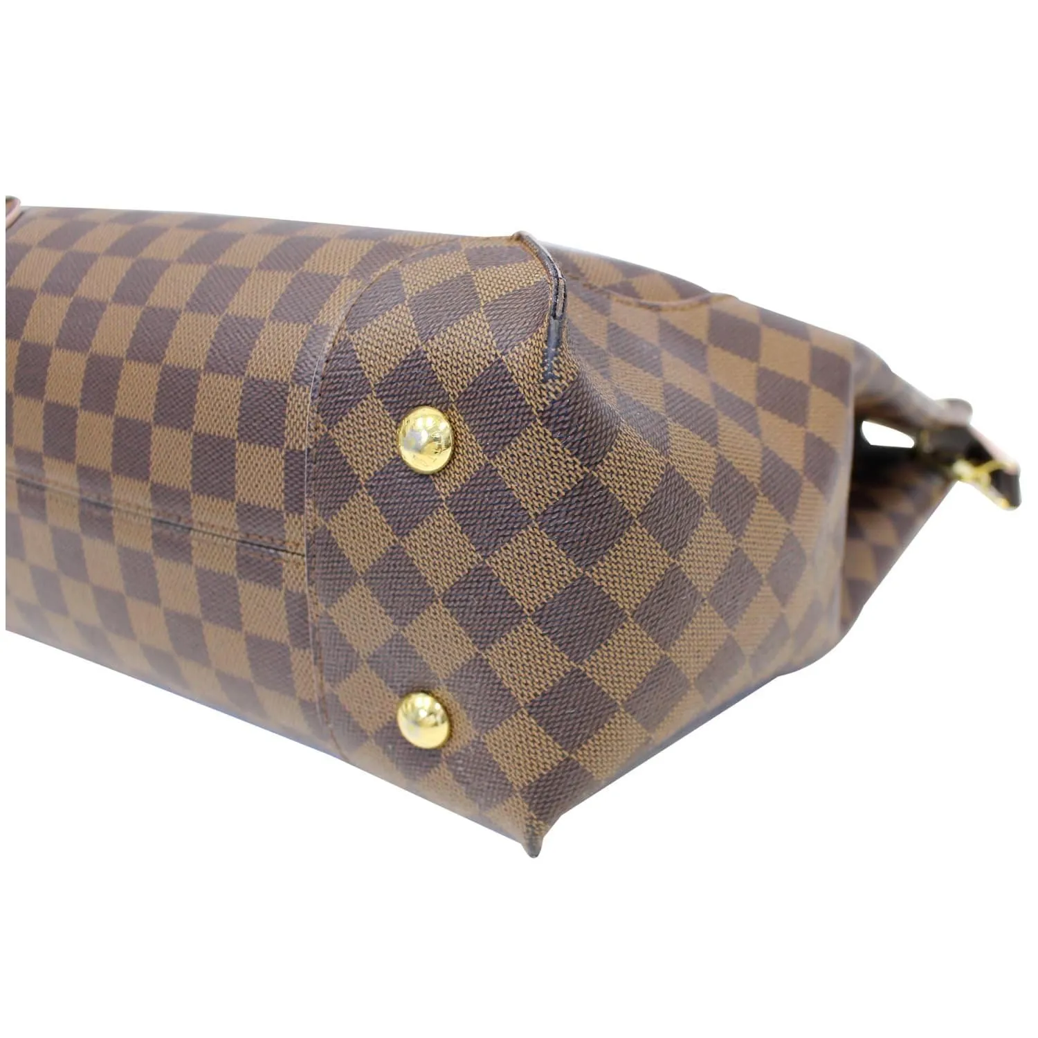 LOUIS VUITTON Caissa Damier Ebene Hobo Bag Rose Ballerine