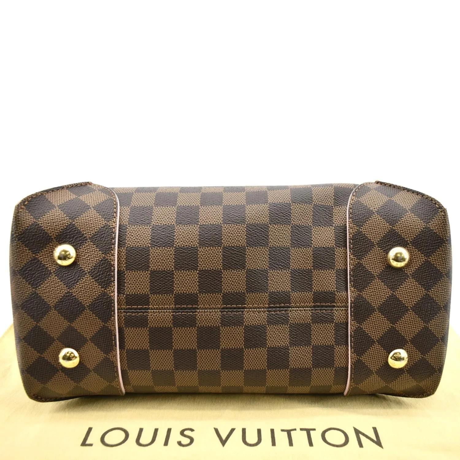 LOUIS VUITTON Caissa Damier Ebene Hobo Bag Rose Ballerine
