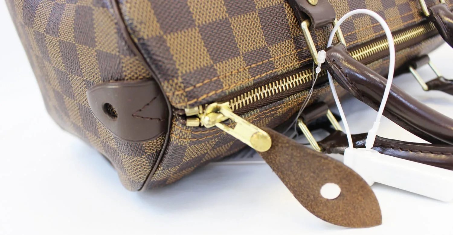 LOUIS VUITTON Damier Ebene Speedy 30 Satchel Bag