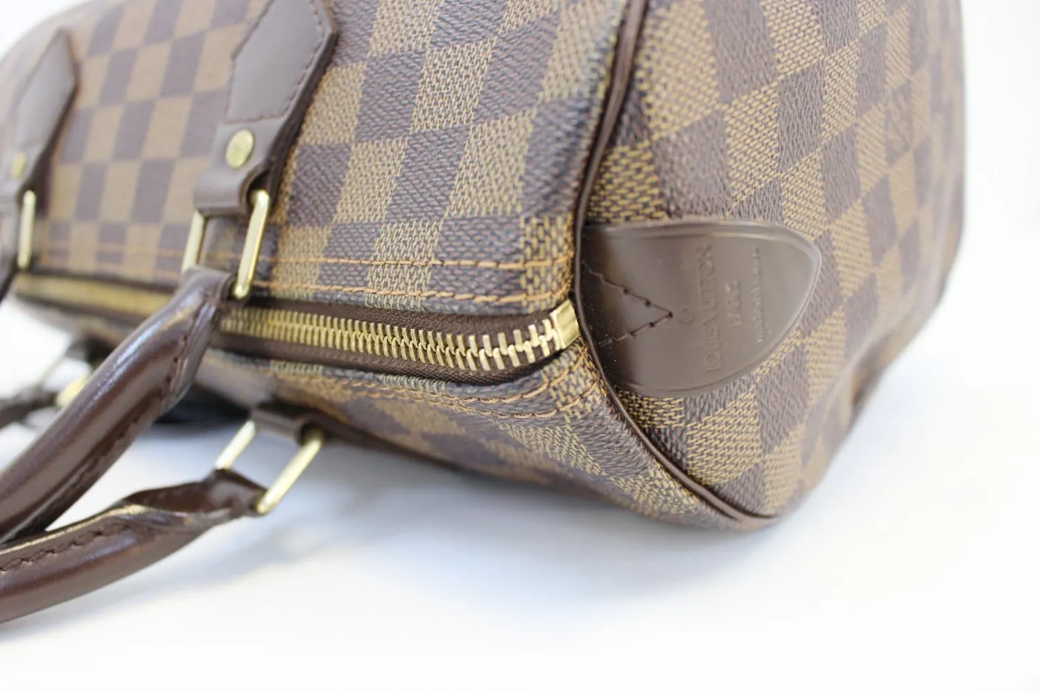 LOUIS VUITTON Damier Ebene Speedy 30 Satchel Bag