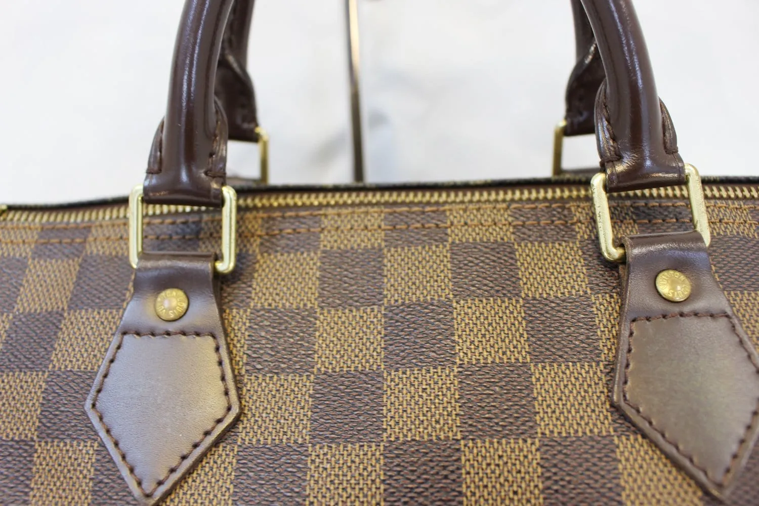 LOUIS VUITTON Damier Ebene Speedy 30 Satchel Bag