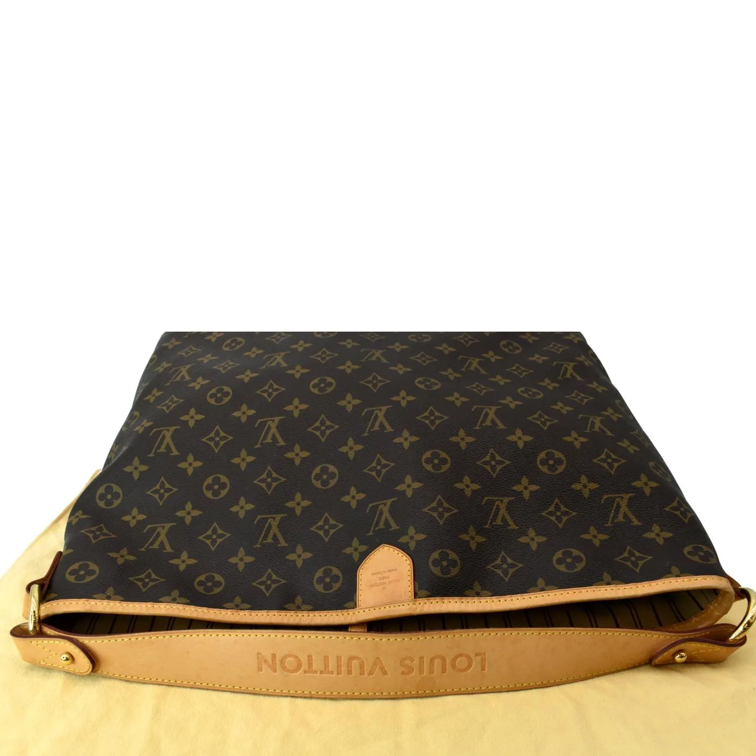 LOUIS VUITTON Delightful MM Monogram Canvas Hobo Bag Brown