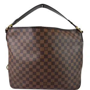 LOUIS VUITTON Delightful MM NM Damier Ebene Hobo Bag Brown