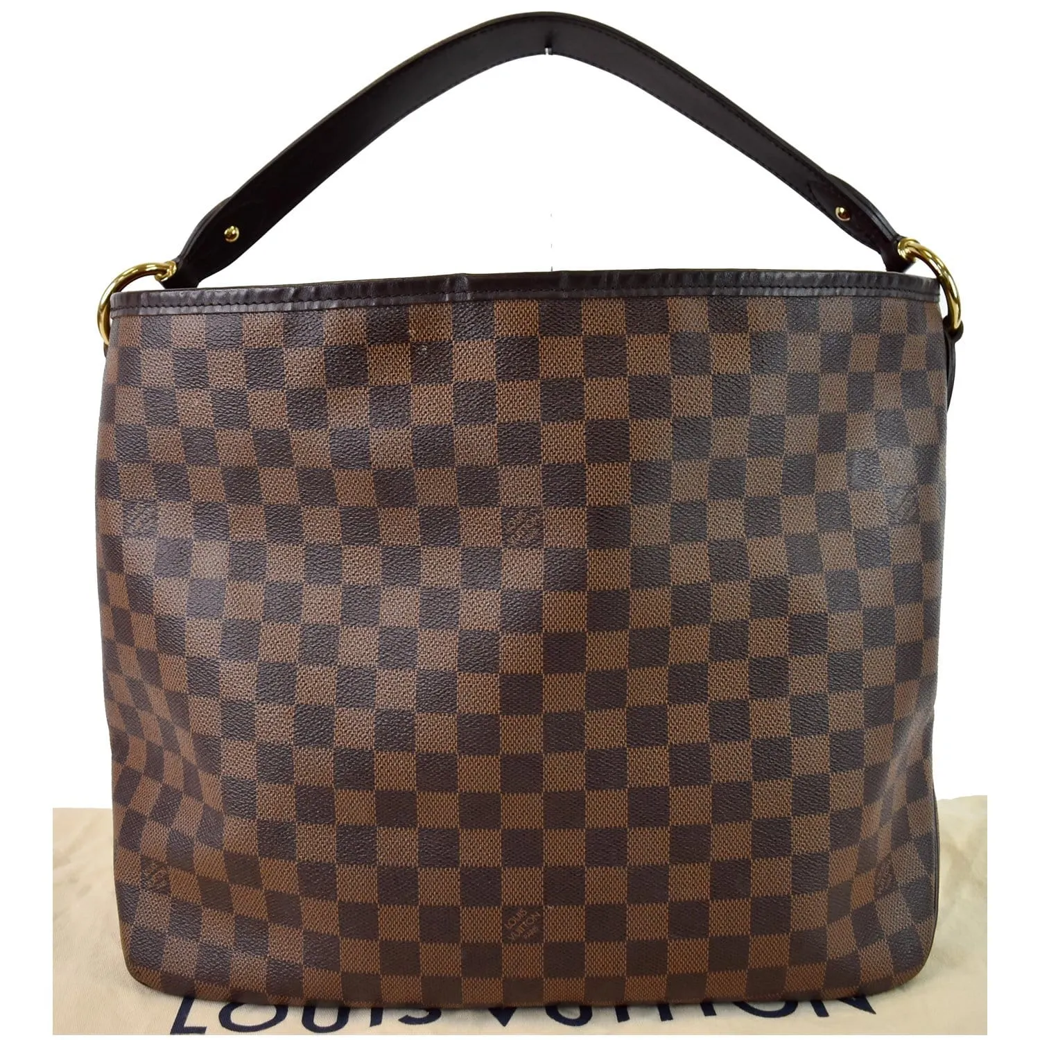 LOUIS VUITTON Delightful MM NM Damier Ebene Hobo Bag Brown