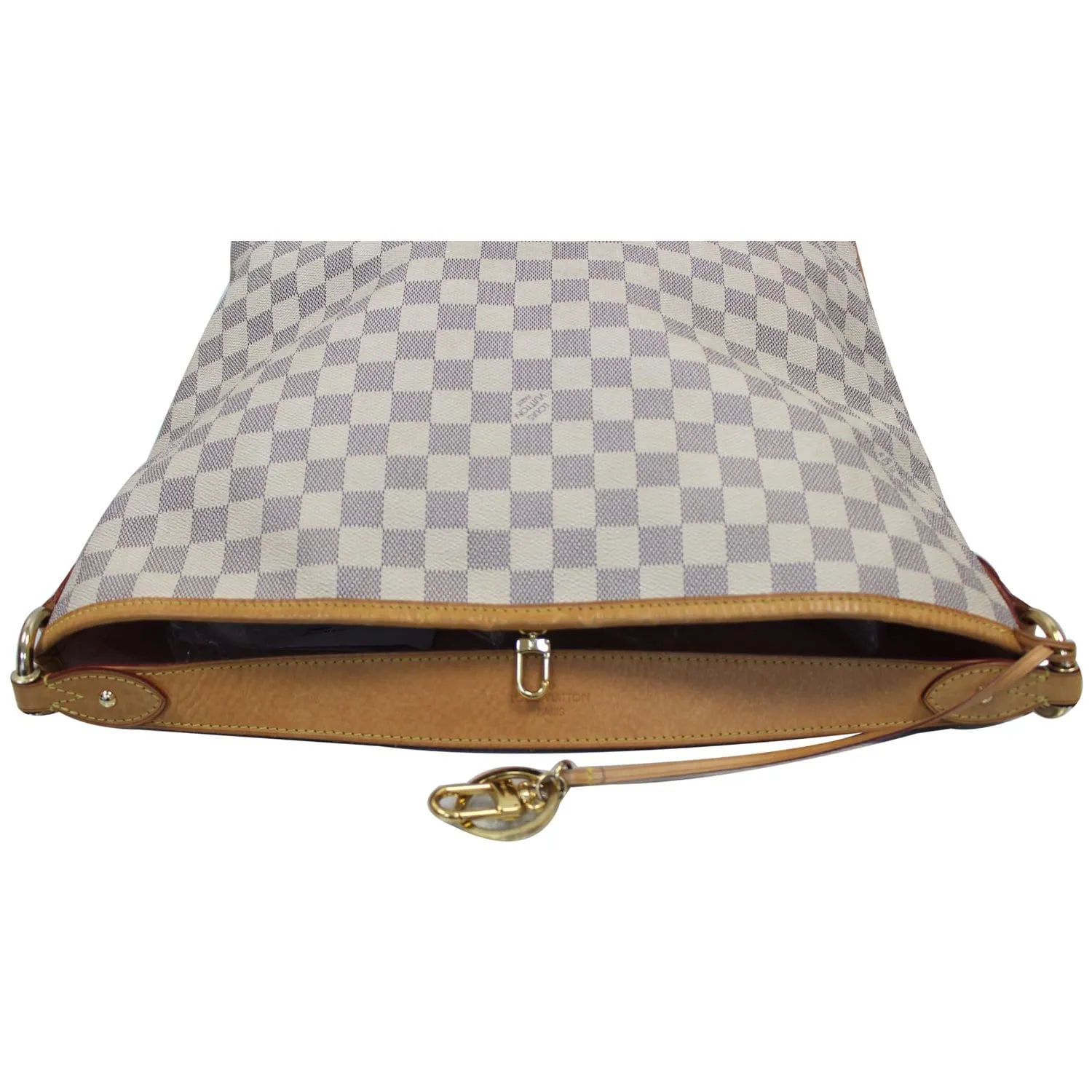 LOUIS VUITTON Delightful PM Damier Azur Shoulder Hobo Bag White