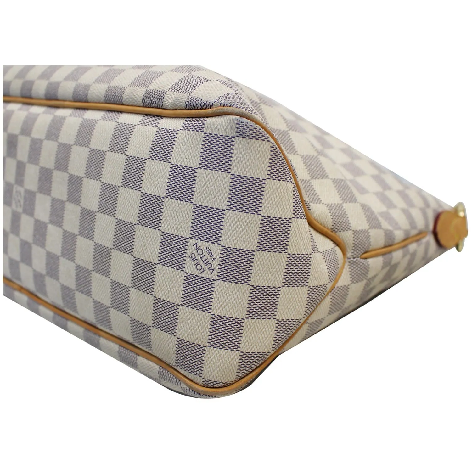 LOUIS VUITTON Delightful PM Damier Azur Shoulder Hobo Bag White