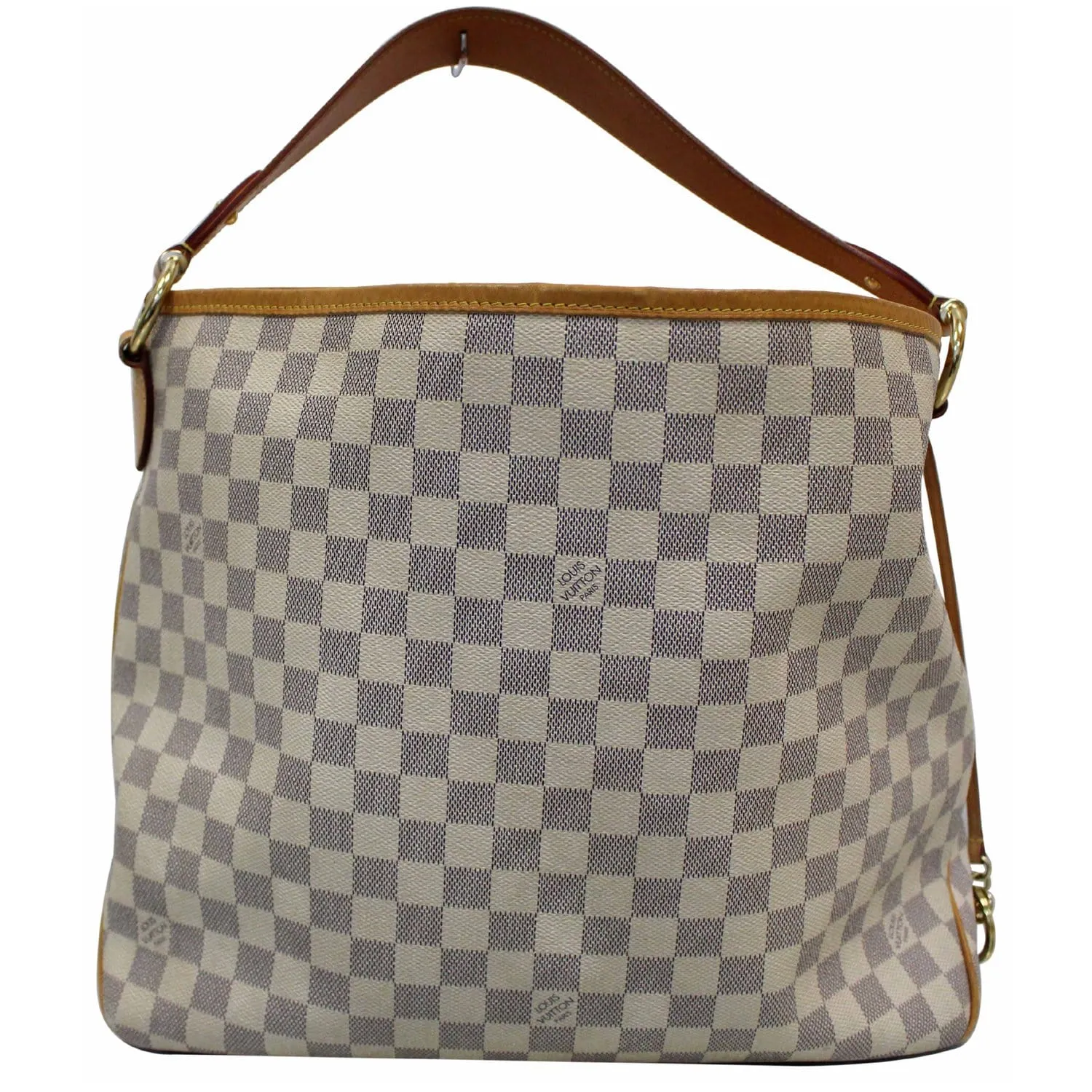 LOUIS VUITTON Delightful PM Damier Azur Shoulder Hobo Bag White