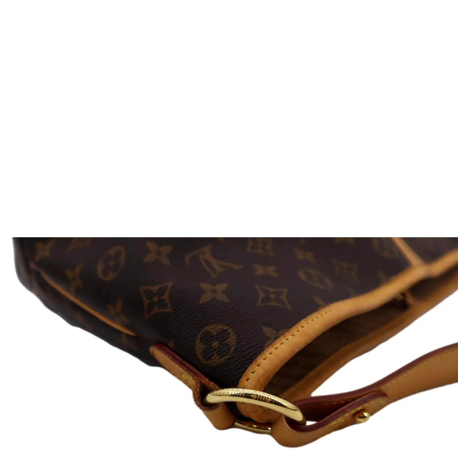 LOUIS VUITTON Delightful PM Monogram Canvas Hobo Bag Brown