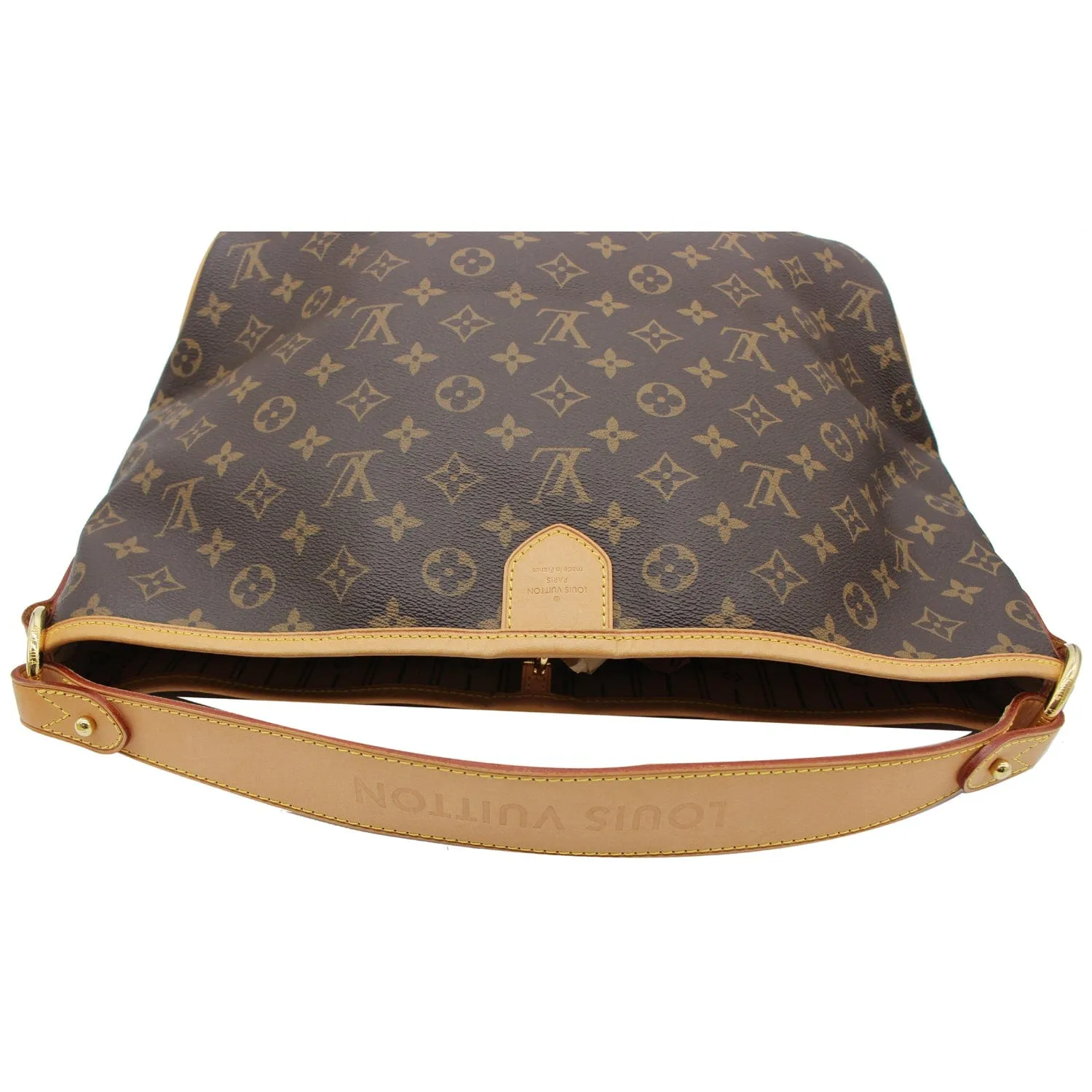 LOUIS VUITTON Delightful PM Monogram Canvas Shoulder Hobo Bag Brown