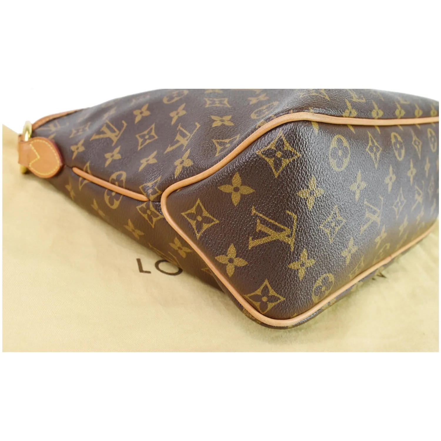 LOUIS VUITTON Delightful PM Monogram Canvas Shoulder Hobo Bag Brown