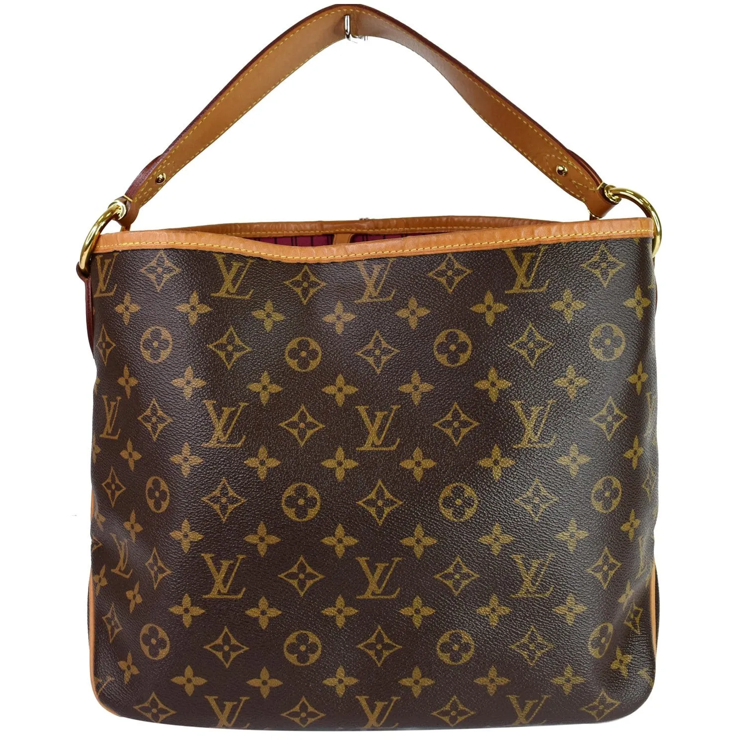 LOUIS VUITTON Delightful PM Monogram Canvas Shoulder Hobo Bag Brown