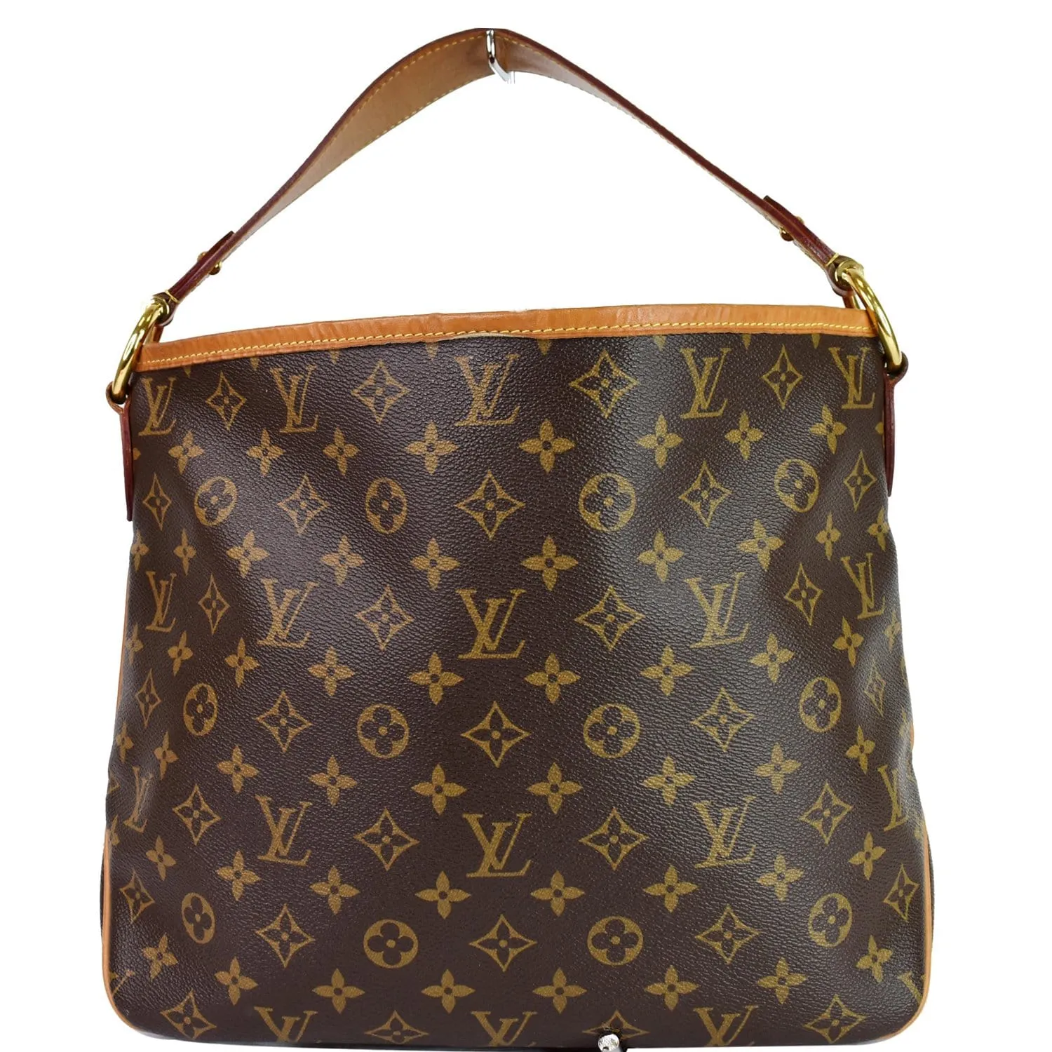 LOUIS VUITTON Delightful PM Monogram Canvas Shoulder Hobo Bag Brown